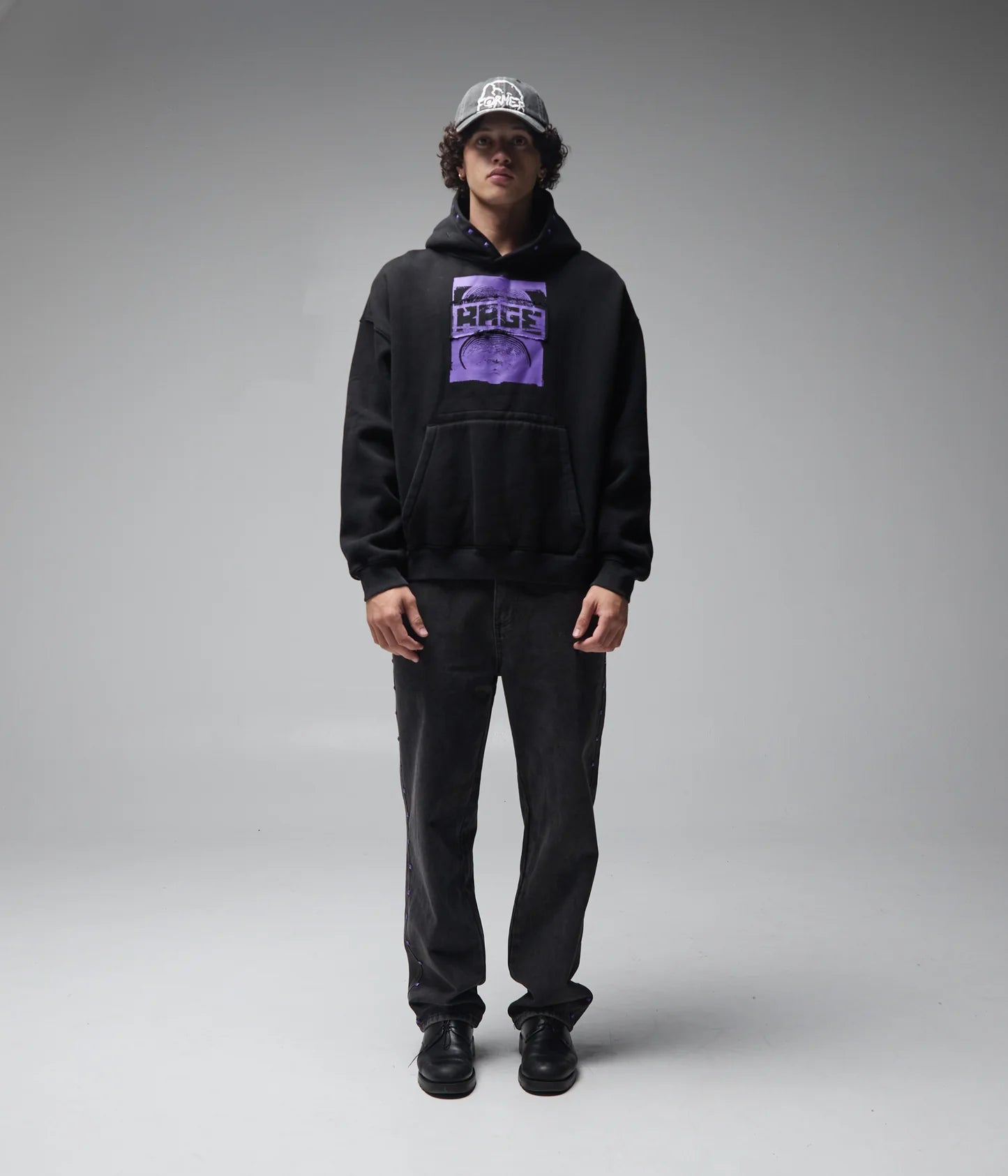 CORP BOXY HOOD // MERCH BLACK