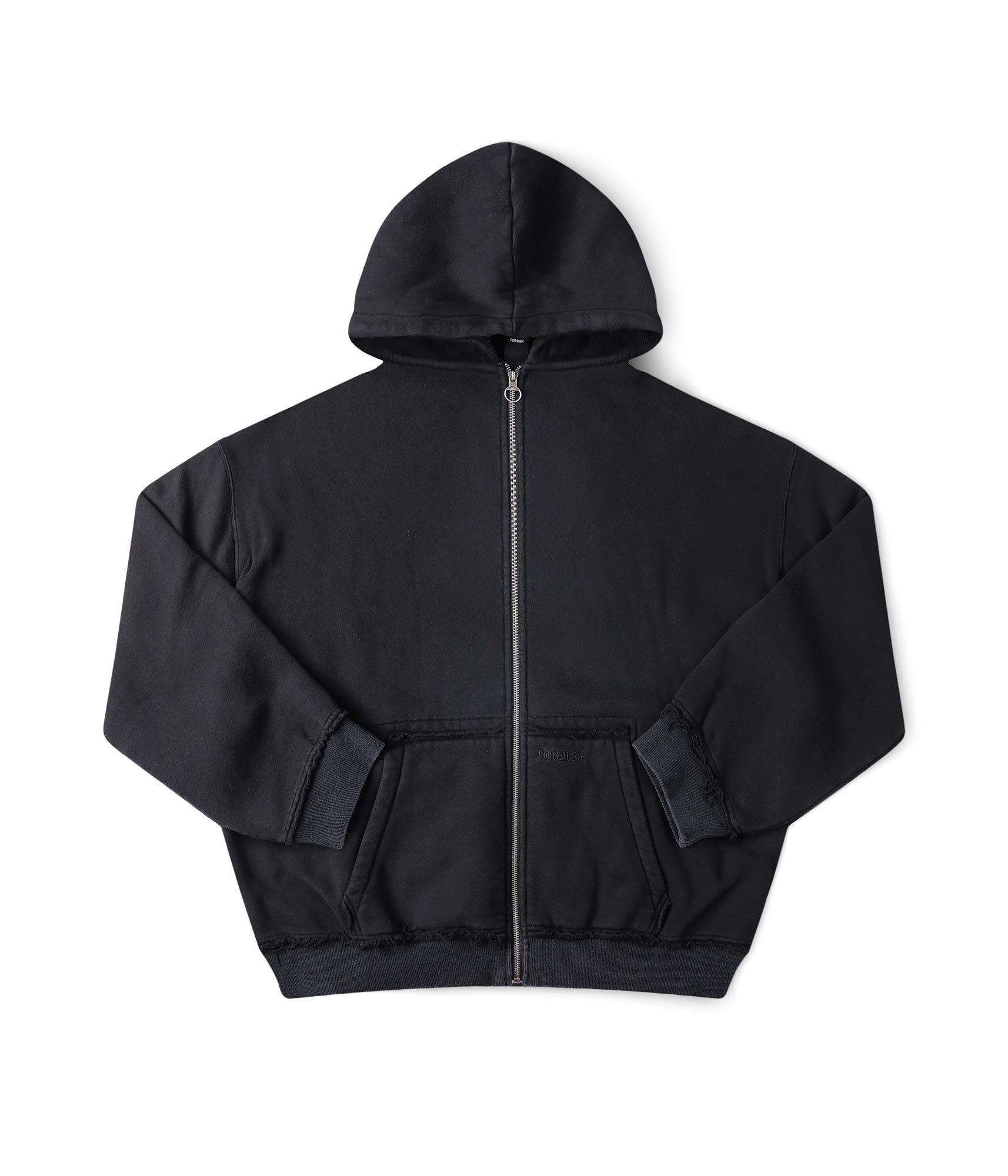 ALLEVIATE BOXY ZIP HOOD // WASHED BLACK – FORMER MERCHANDISE