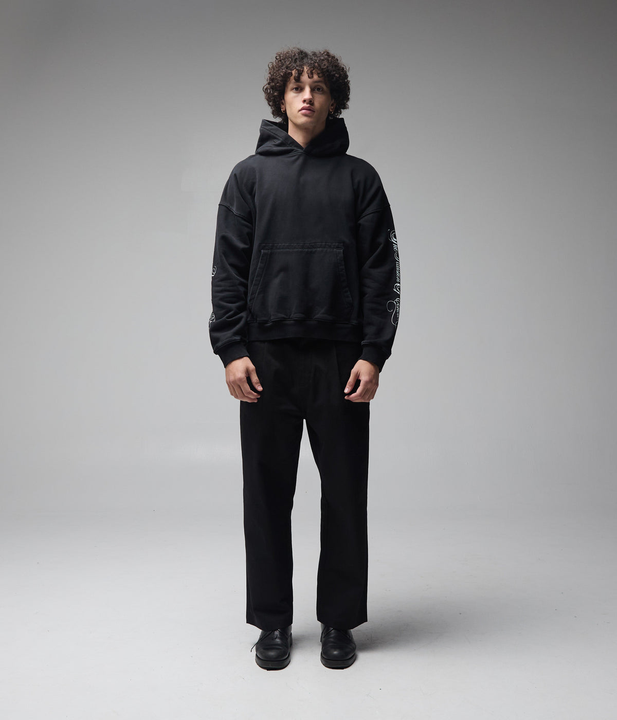 ILLUSION BOXY HOOD // WASHED BLACK