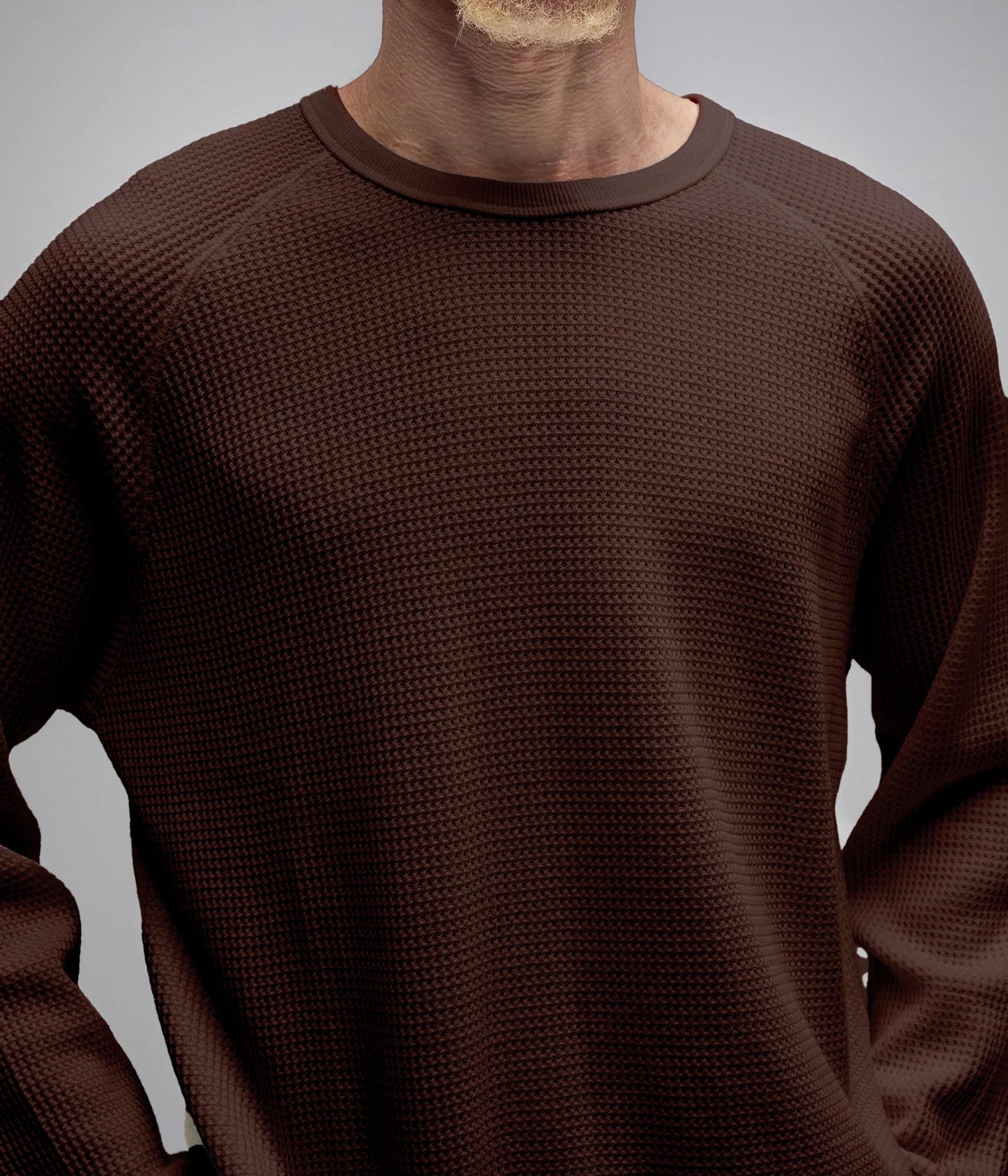 AG RAGLAN WAFFLE // BRWN