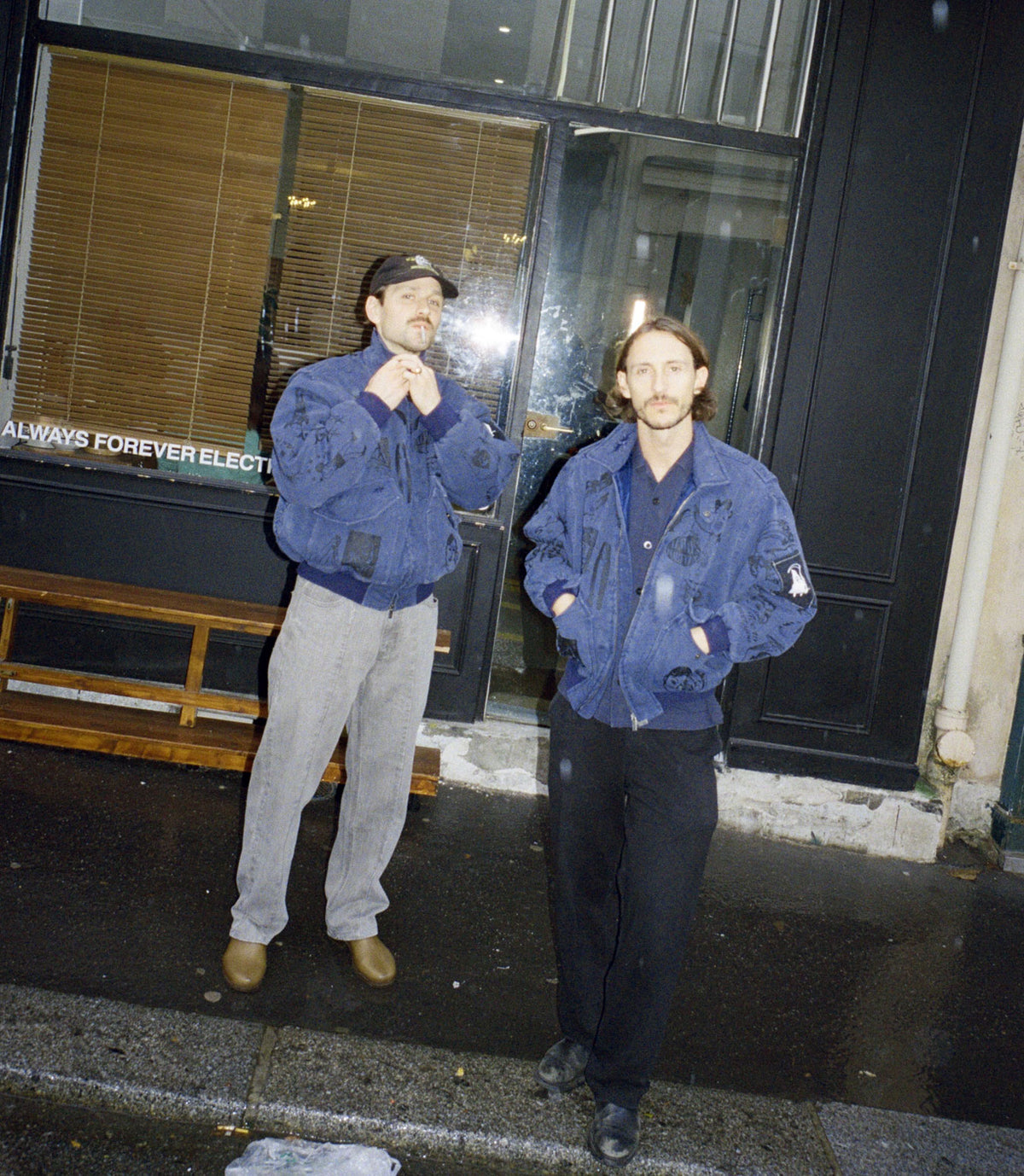 ALWAYS FOREVER BOMBER JACKET // WASHED NAVY