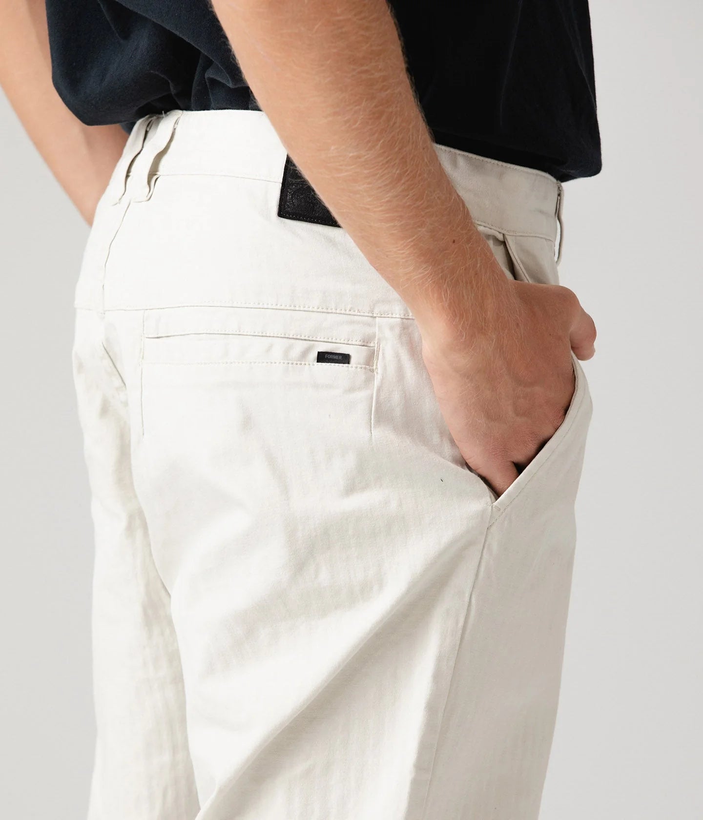 CRUX HERRINGBONE PANT // ECRU