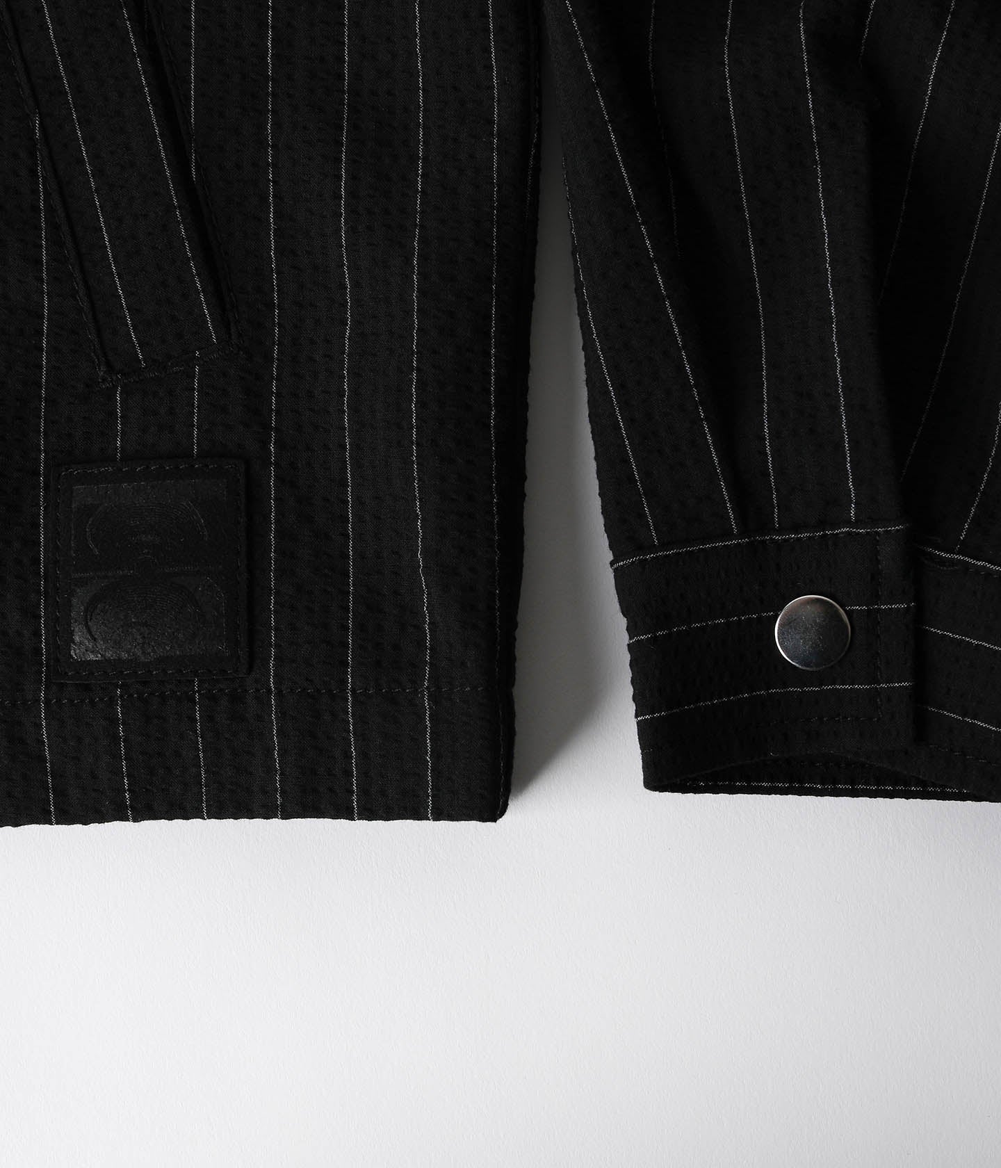 CAGE SEERSUCKER JACKET // BLACK PINSTRIPE