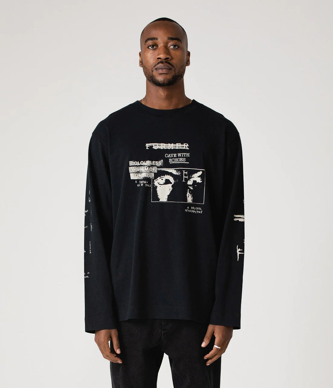 SHIFTING LS T-SHIRT // BLACK