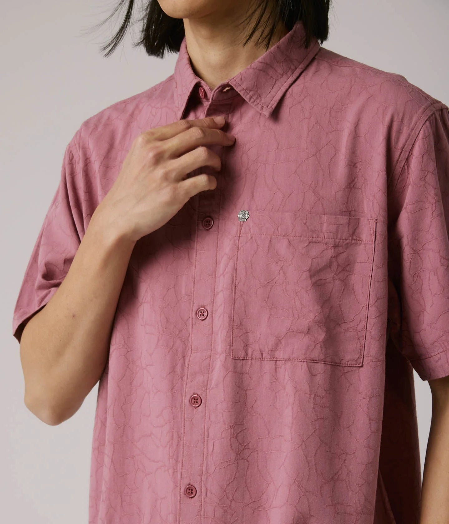 VIVIAN VINE SS SHIRT // ROSE