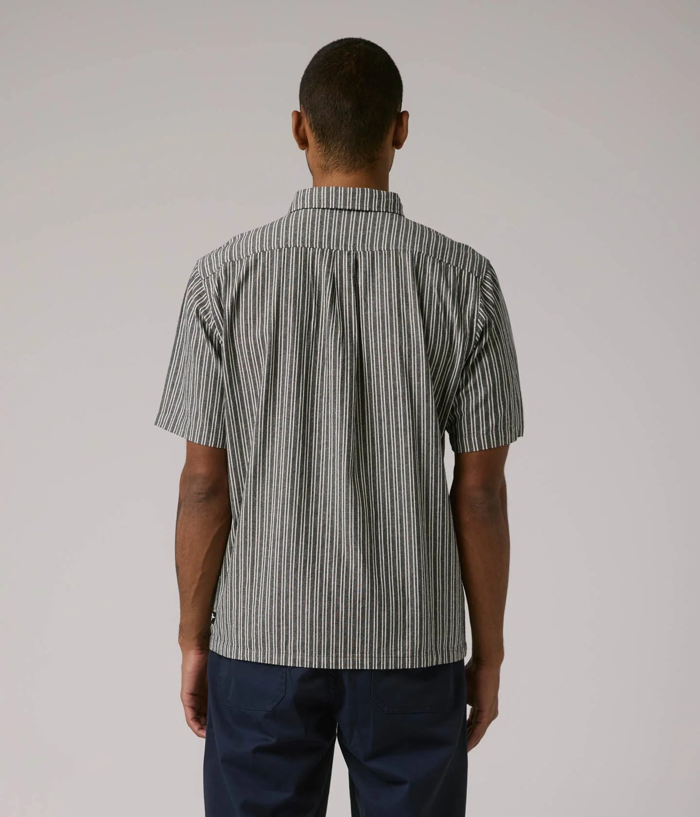 REYNOLDS STRIPE SS SHIRT // BLACK