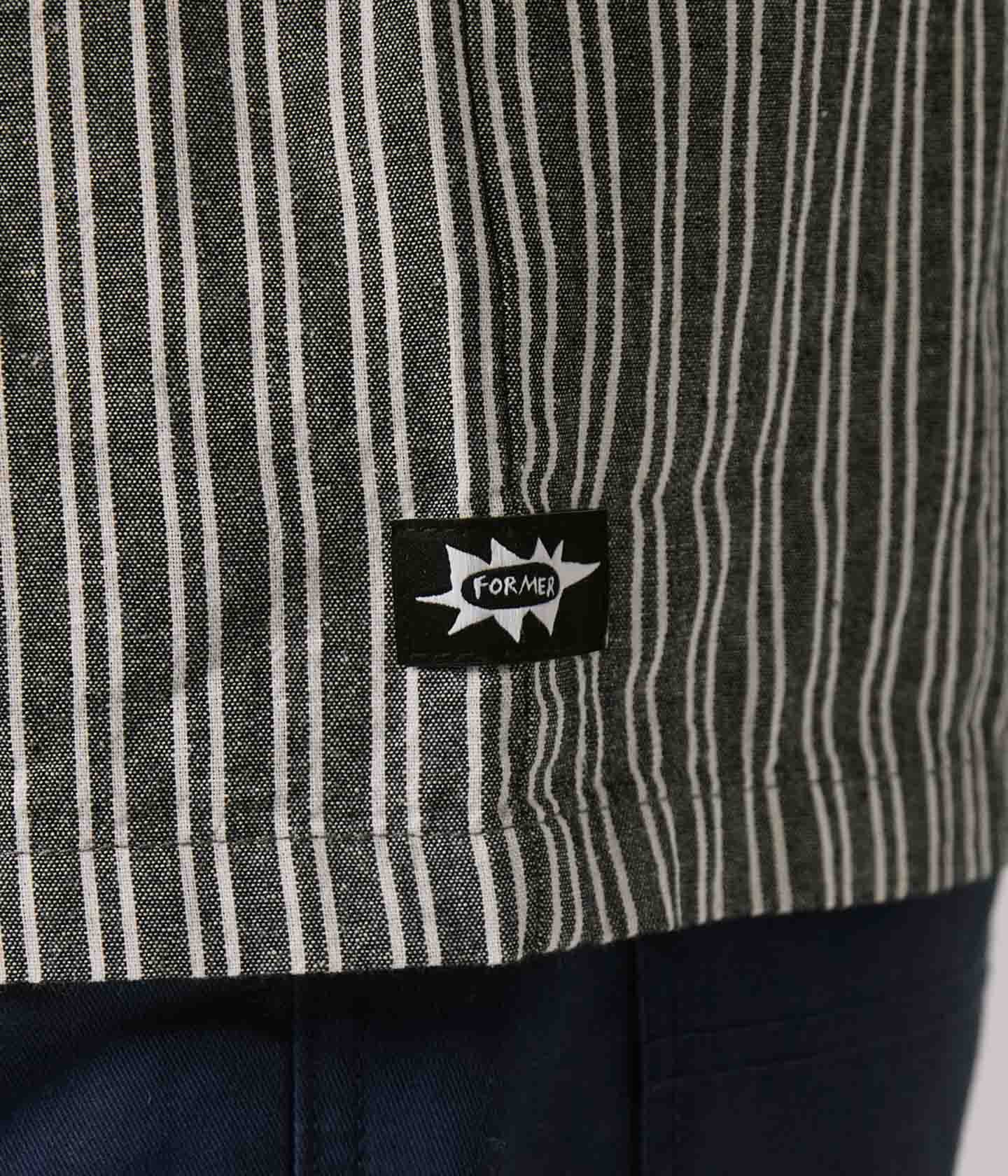 REYNOLDS STRIPE SS SHIRT // BLACK