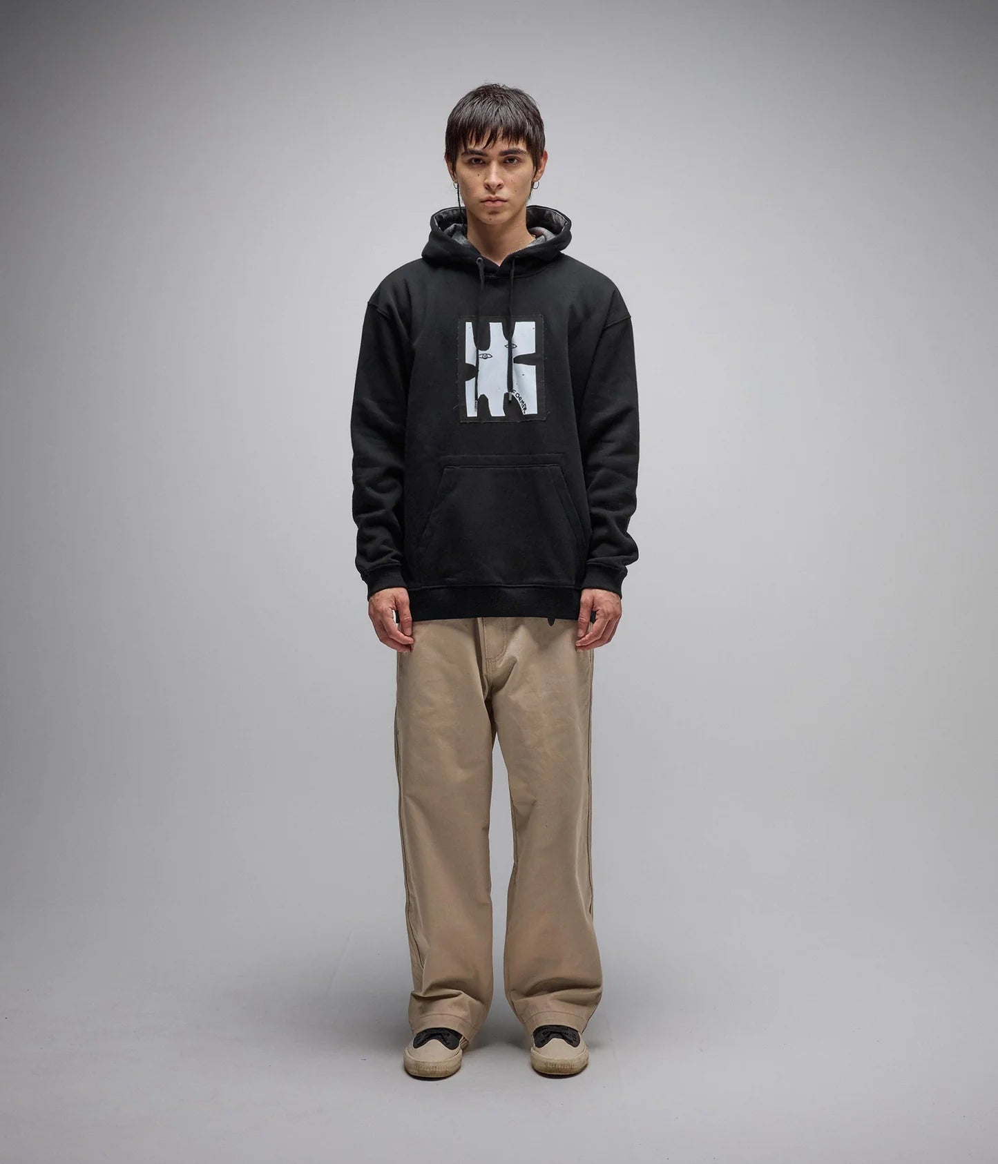 ENIGMA PATCH HOOD // BLACK