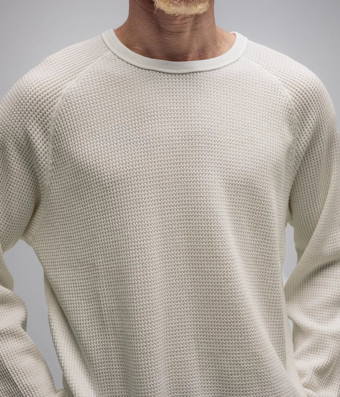 AG RAGLAN WAFFLE // BONE