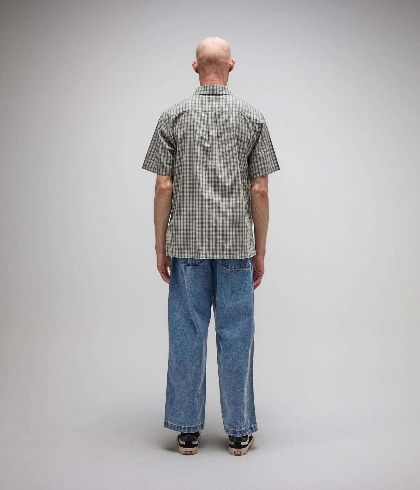 VIVIAN CHECK SS SHIRT // PINE