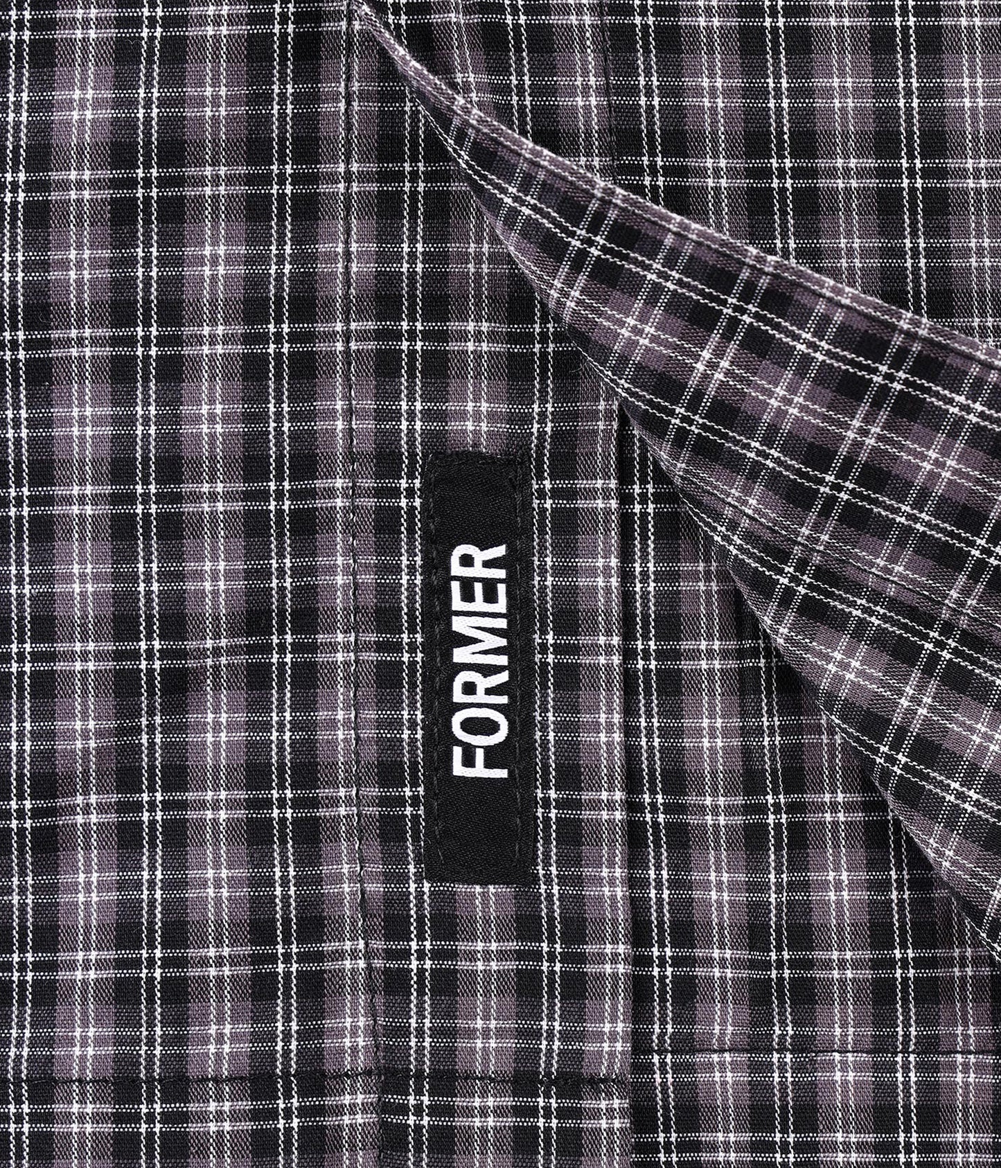 VIVIAN CHECK SS SHIRT // WORN BLACK