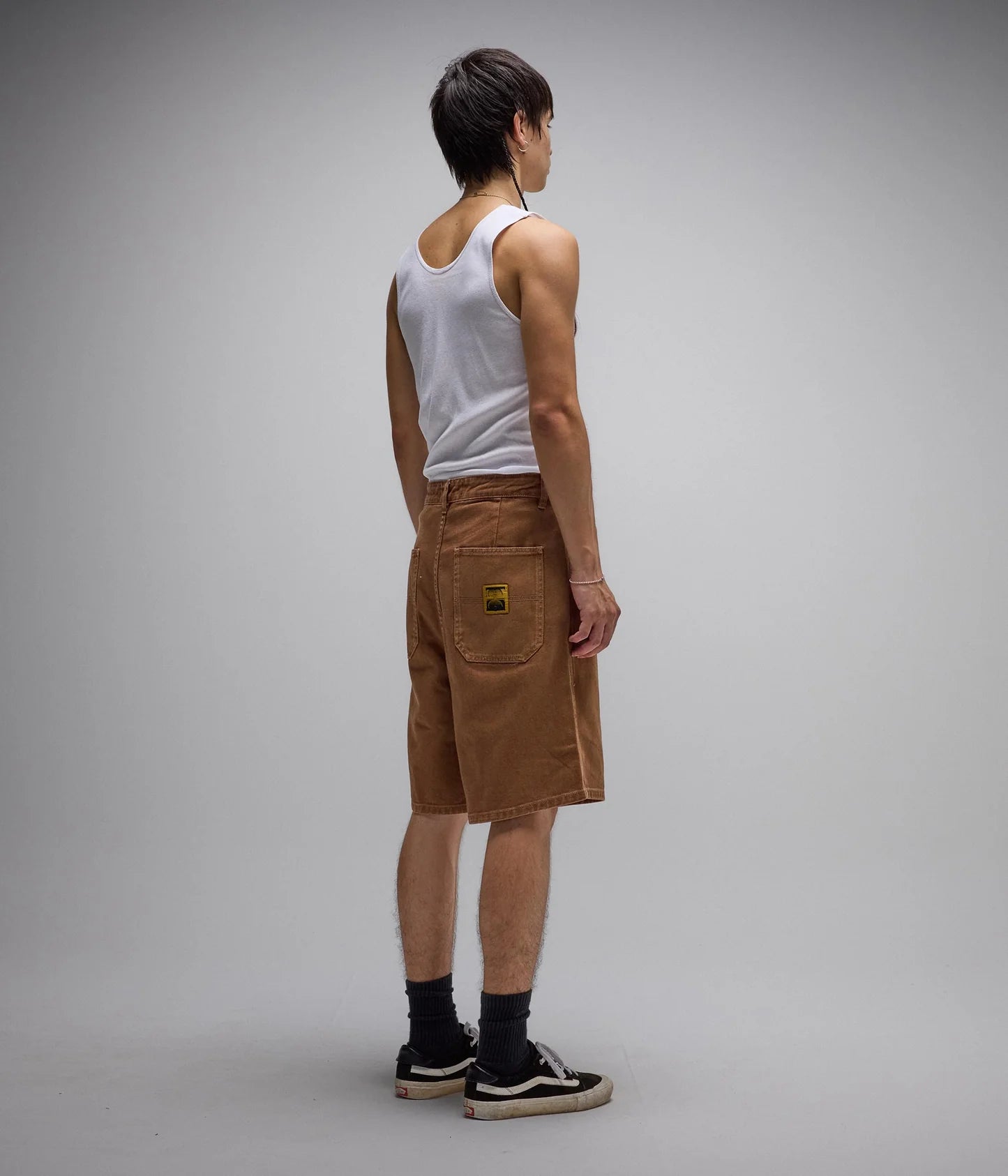 REYNOLDS 21” OVERDYE DENIM WALKSHORT // WASHED BROWN