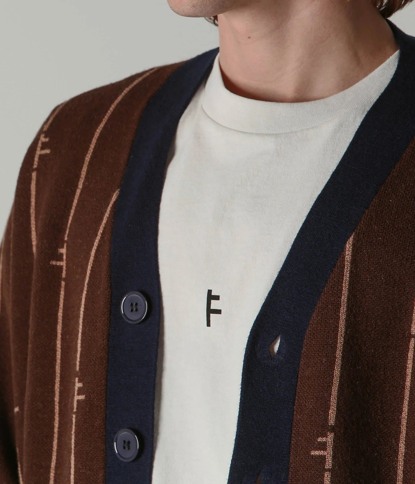 CA FUSE CARDIGAN // CHOCOLATE NAVY