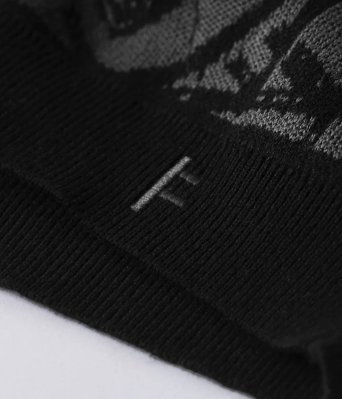 REQUIEM LS KNIT POLO // BLACK GREY