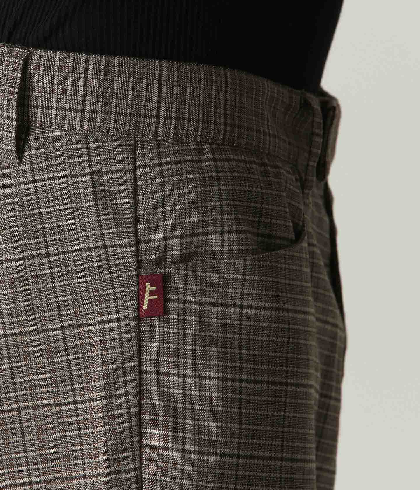 AG SLACK // BROWN GREY PLAID
