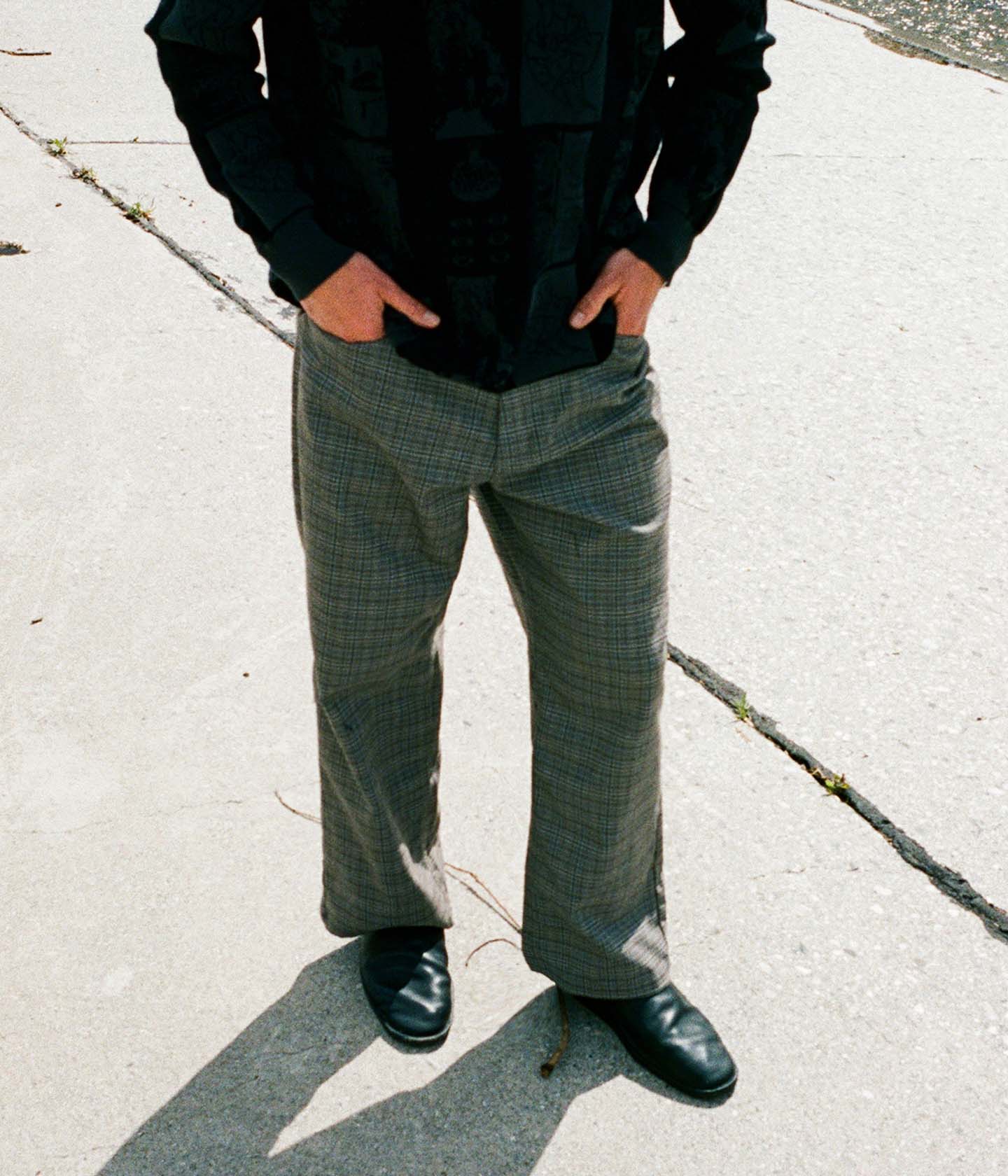 AG SLACK // BROWN GREY PLAID
