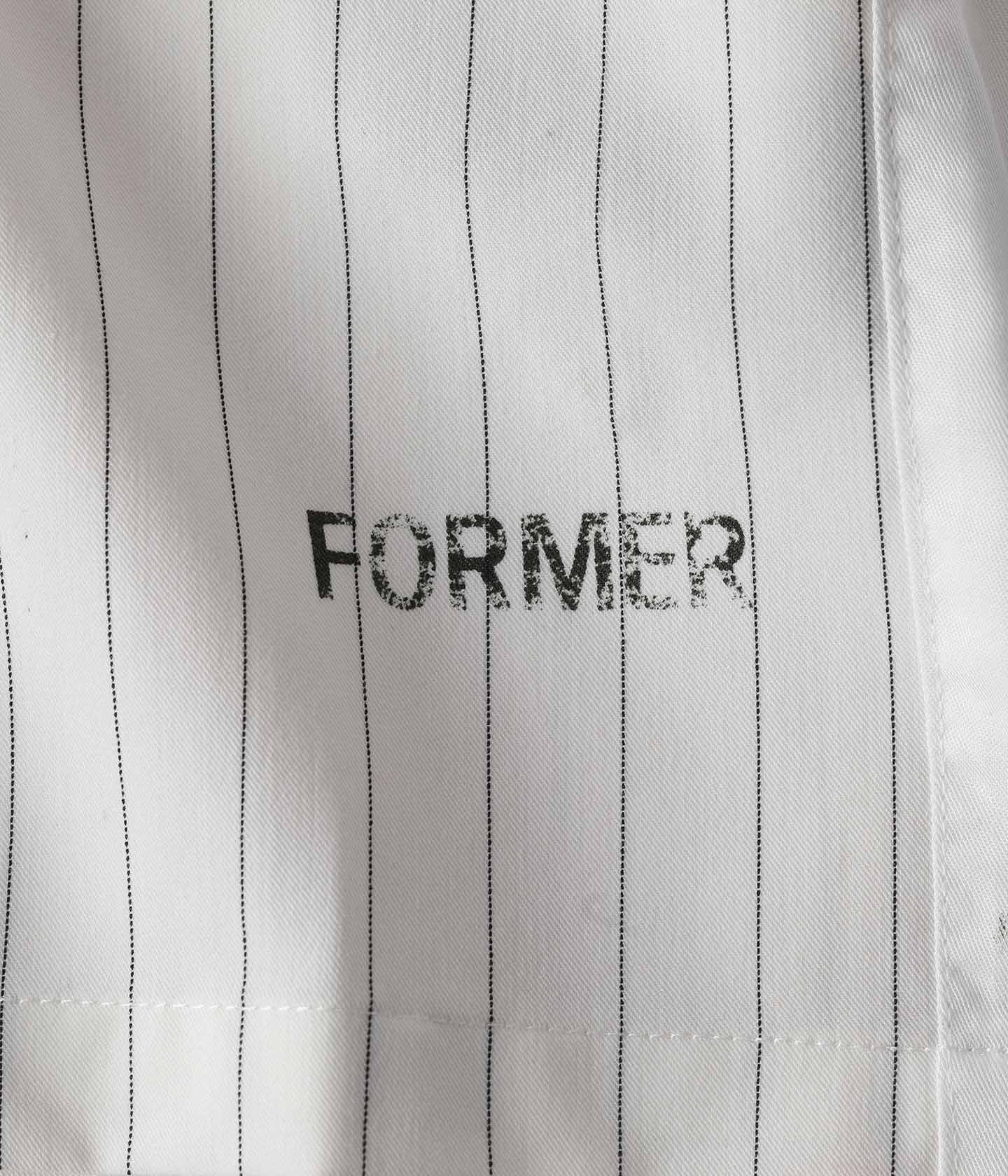 VIVIAN PINSTRIPE SS SHIRT // WHITE