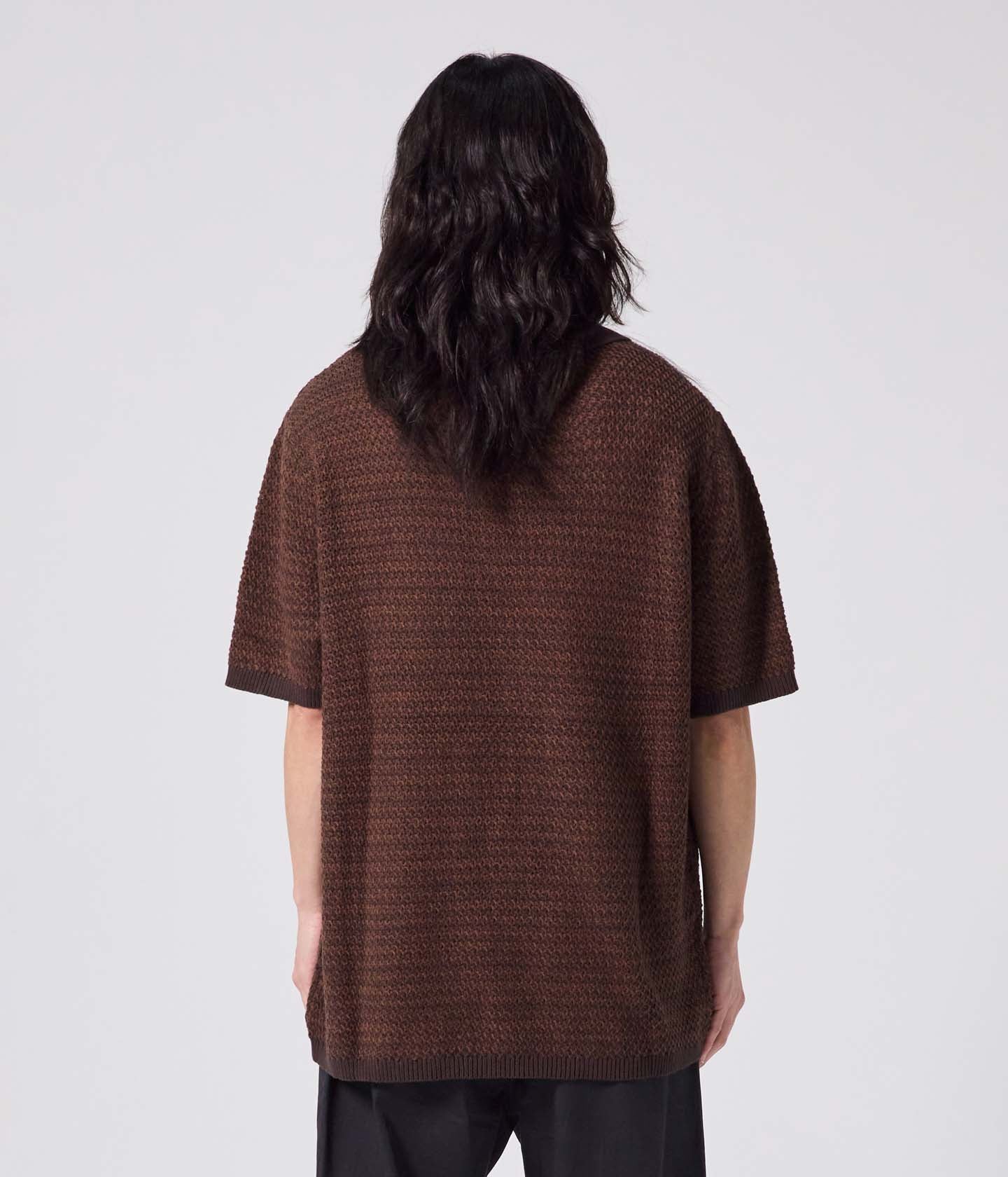 AG OPEN COLLAR POLO // COPPER