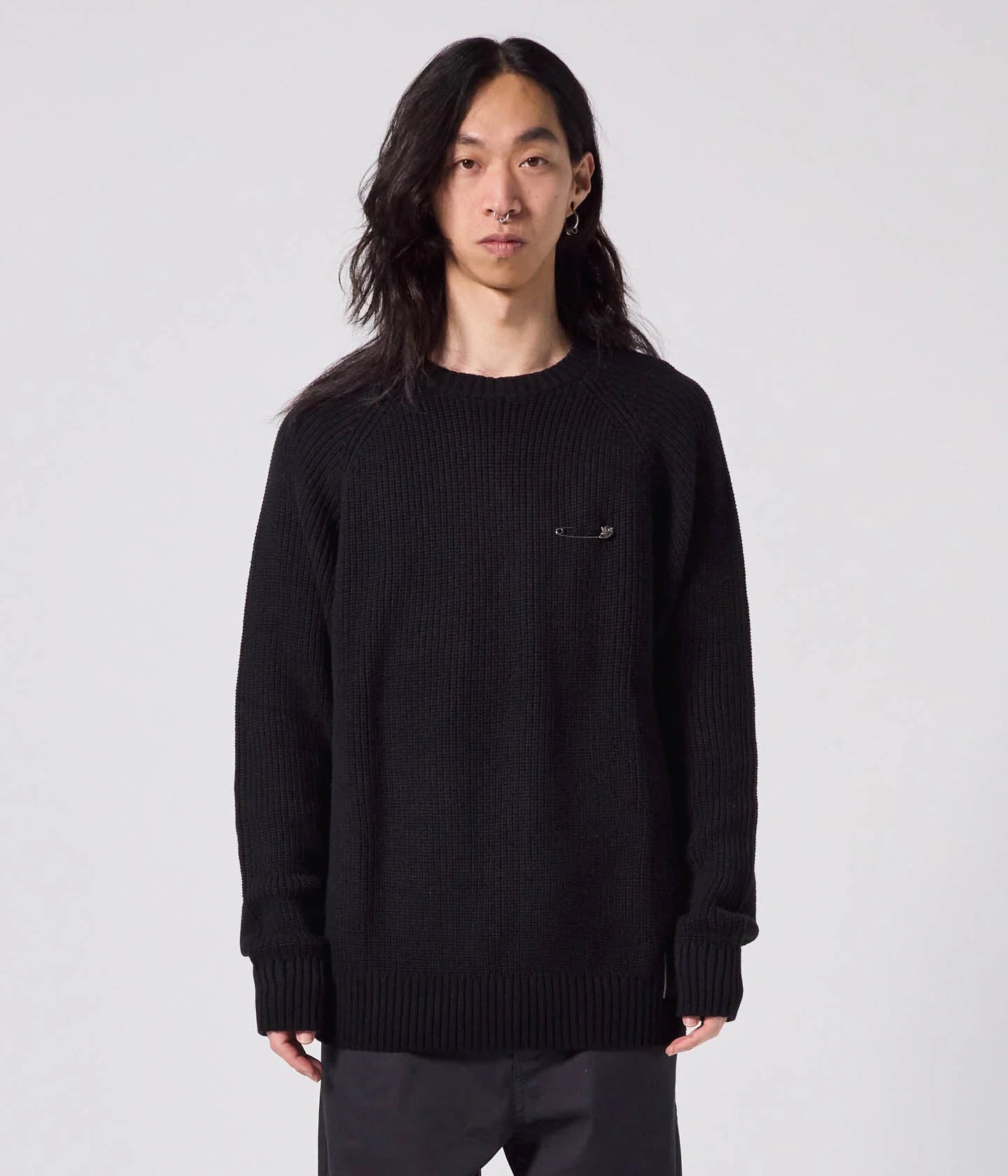 SYSTEM KNIT CREW // BLACK