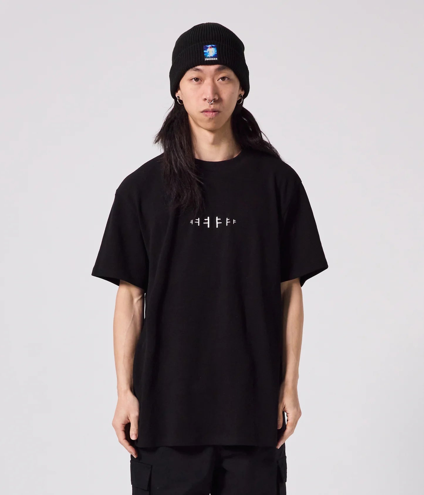 RECURRENT F WAFFLE T-SHIRT // BLACK