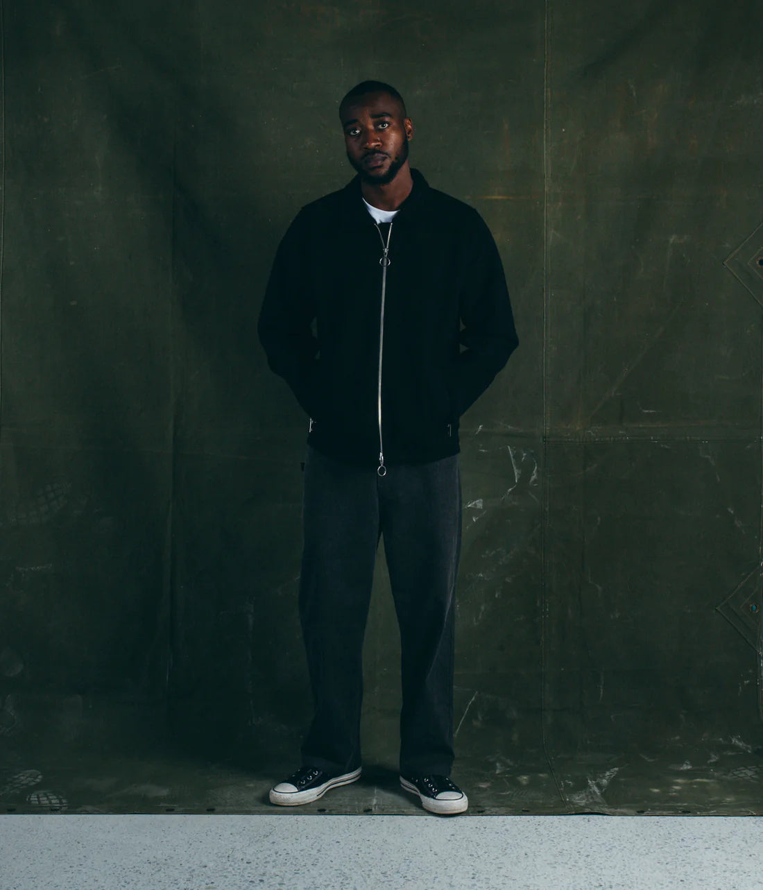 SYNOPTIC FELT JACKET // BLACK