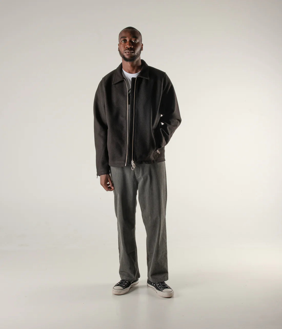 SYNOPTIC FELT JACKET // BLACK