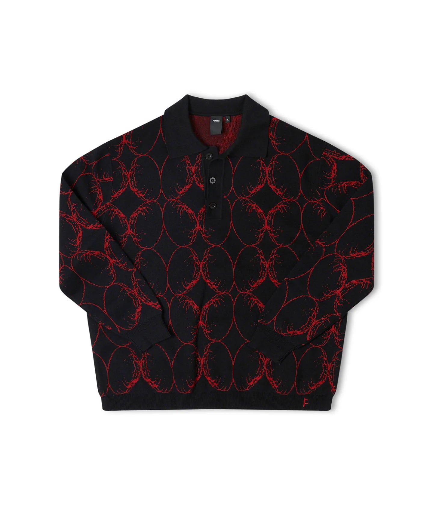 COIL KNIT LS POLO // BLACK BLOOD – FORMER MERCHANDISE | JAPAN COIL KNIT LS POLO // BLACK BLOOD – FORMER MERCHANDISE | JAPAN