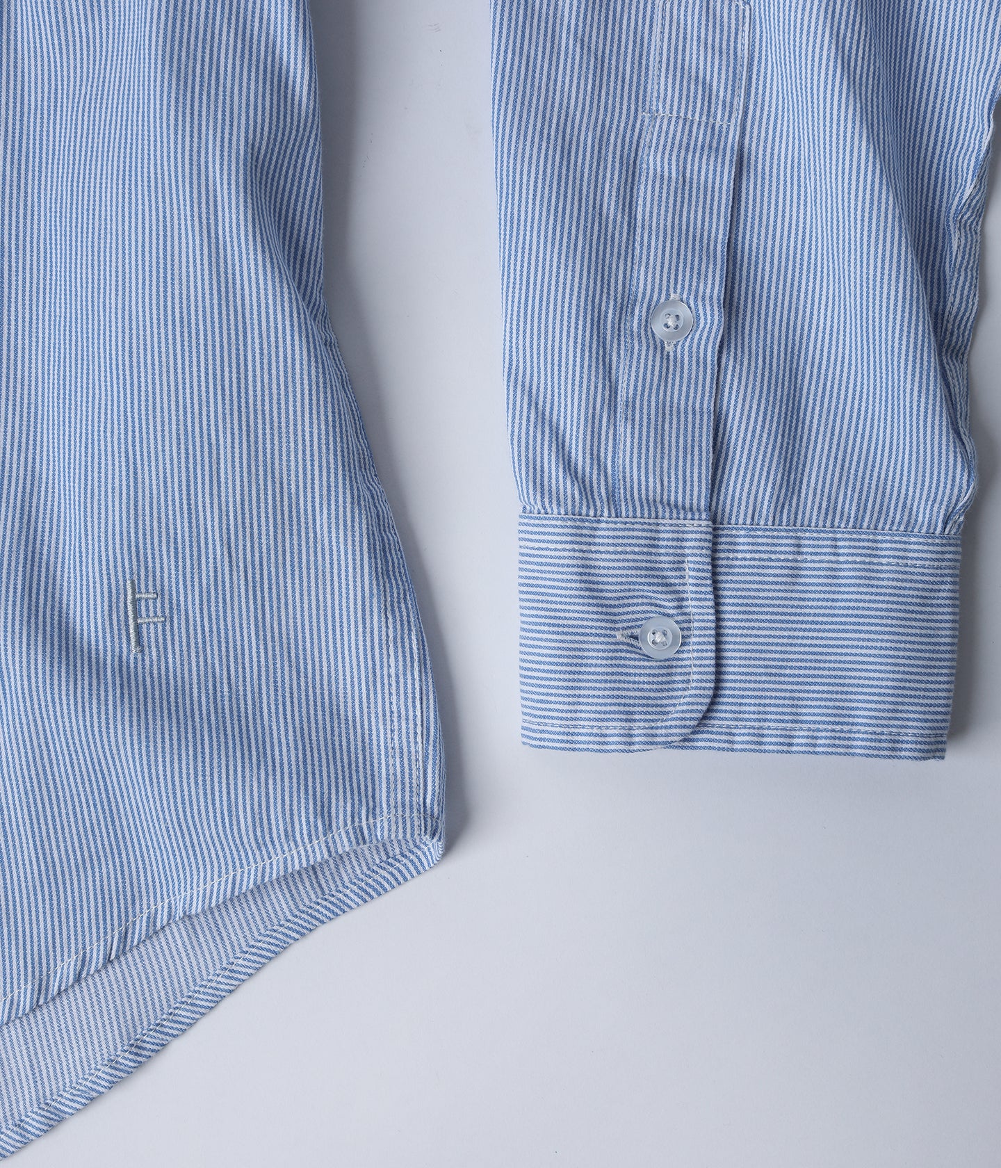 BROADCAST STRIPED LS SHIRT // BLUE WHITE