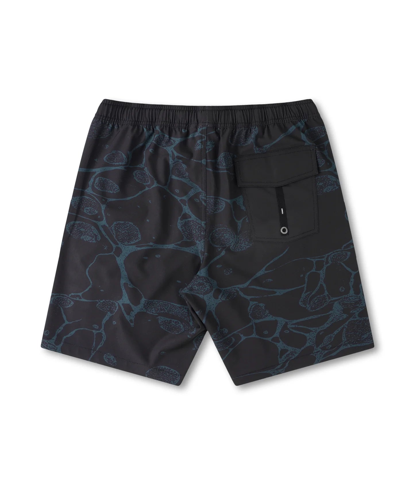 GLOBAL MIND SWANS 18" SWIM TRUNK // BLACK