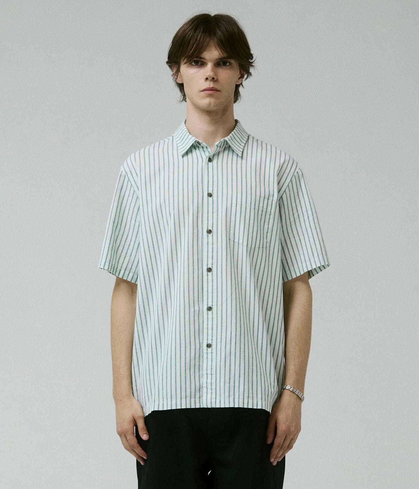 REYNOLDS STRIPE SS SHIRT // BONE