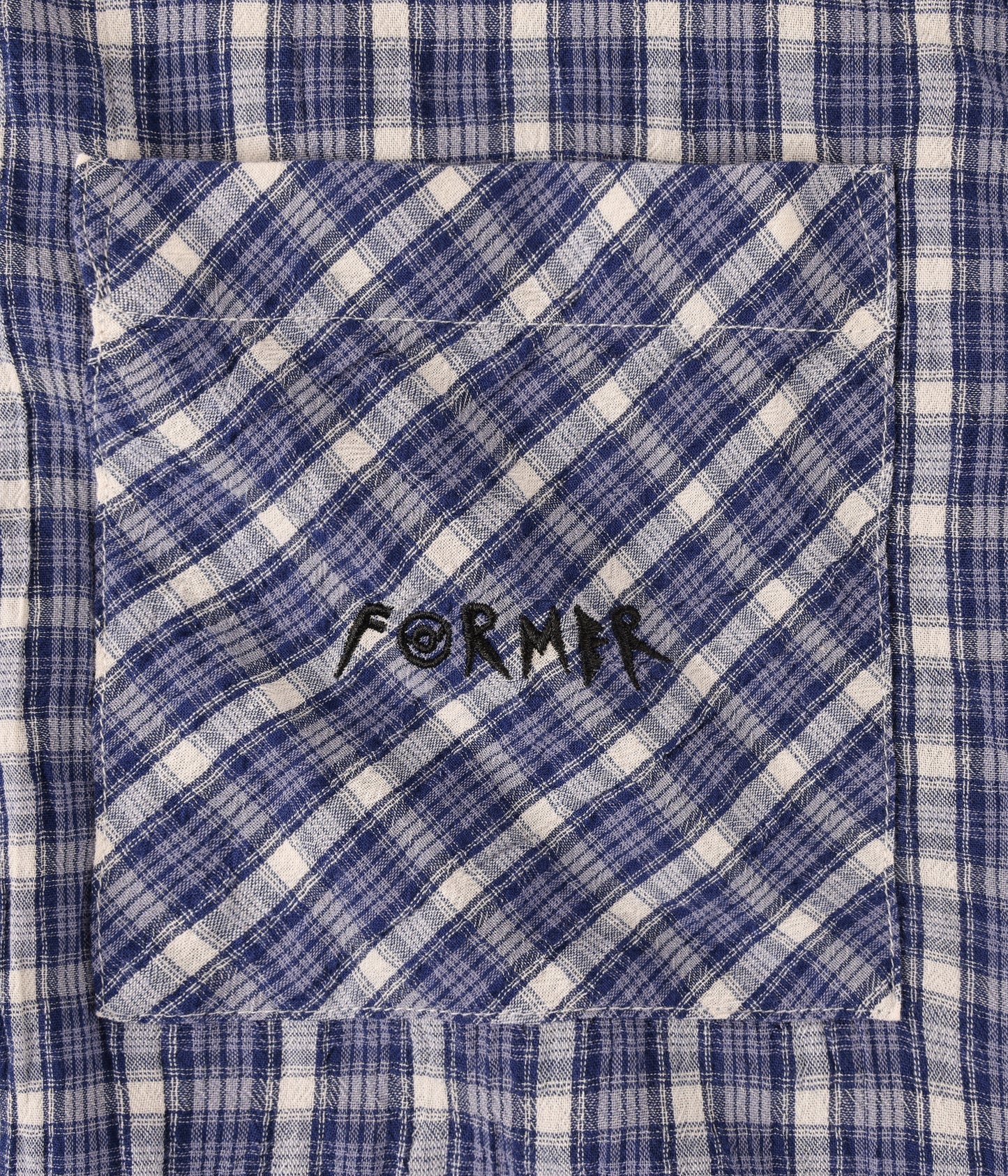 MANNERS CHECK SS SHIRT // VINTAGE NAVY