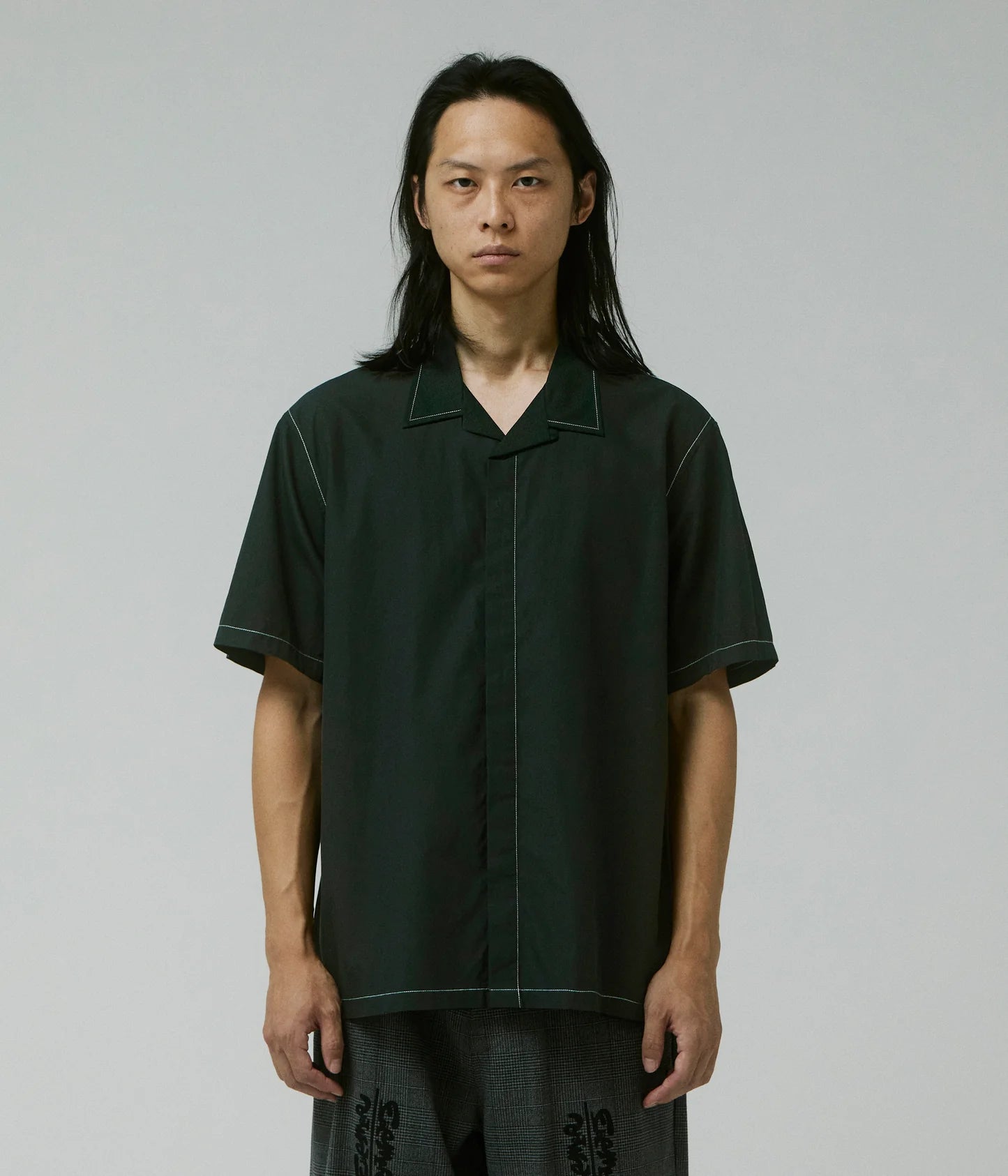 MARILYN CONTRAST SS SHIRT // BLACK
