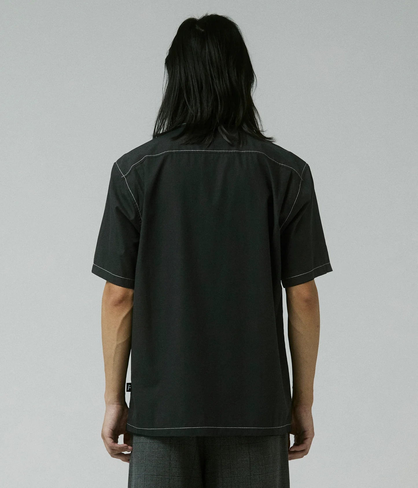 MARILYN CONTRAST SS SHIRT // BLACK
