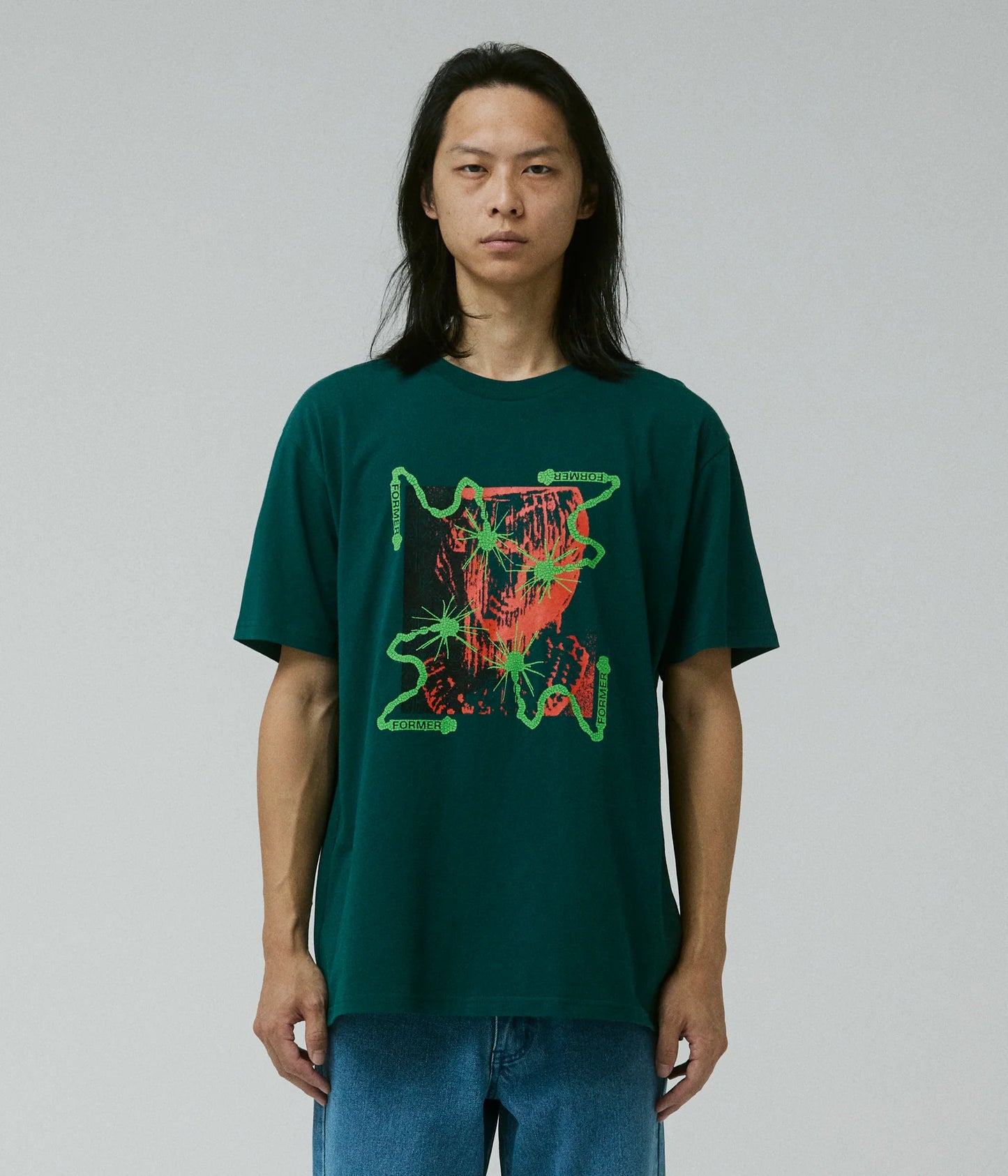 CHAINED T-SHIRT // PETROL