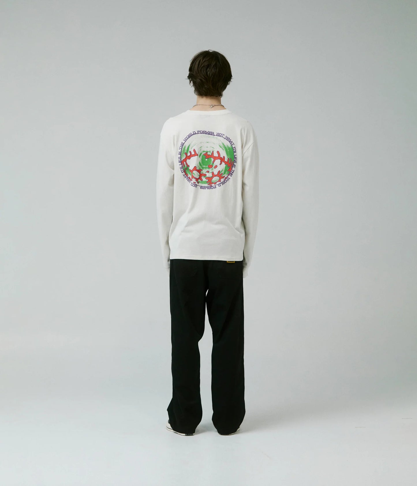 CHAINED LS T-SHIRT // BONE