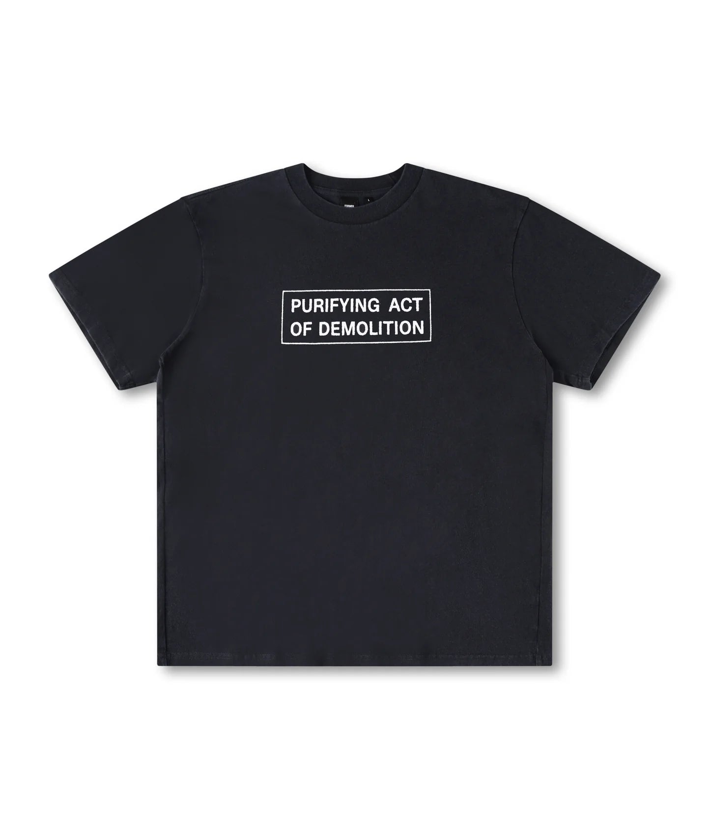 ACTION T-SHIRT // WASHED BLACK – FORMER MERCHANDISE | JAPAN