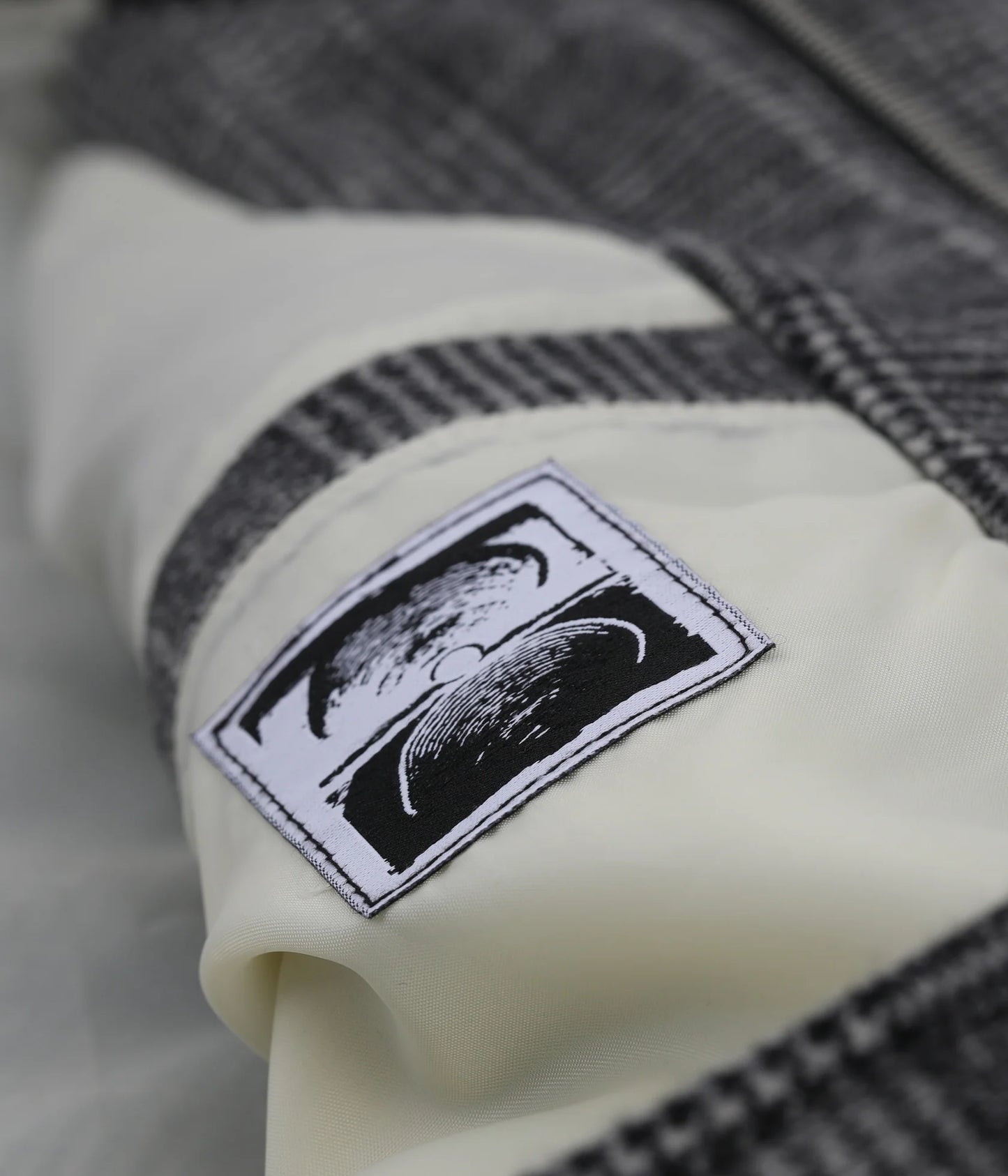 VT CHECK BOMBER JACKET // GREY CHECK