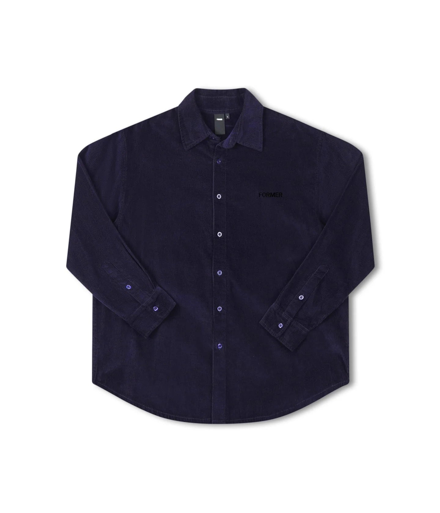VIVIAN CORD LS SHIRT // NAVY – FORMER MERCHANDISE | JAPAN