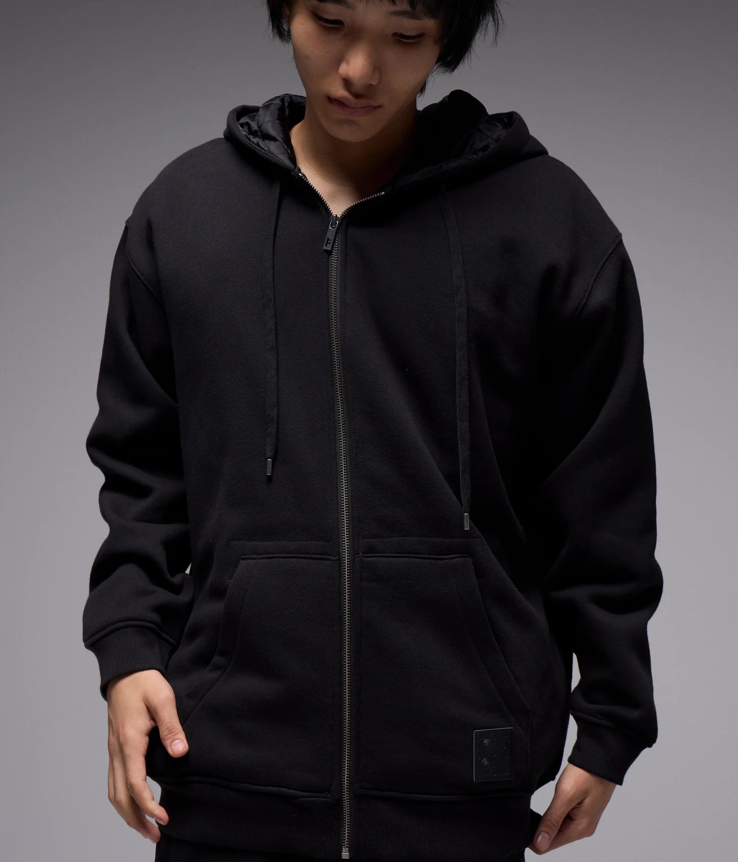 CRUX ZIP-THRU LINED HOOD // BLACK
