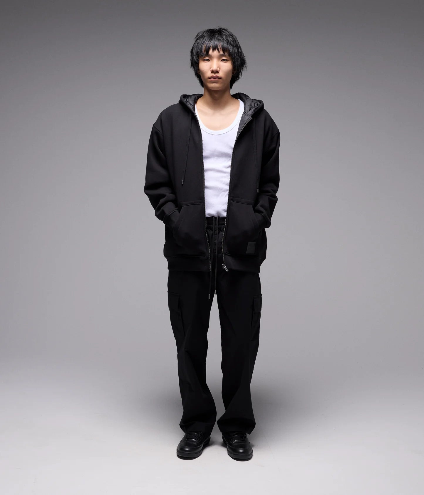 CRUX ZIP-THRU LINED HOOD // BLACK