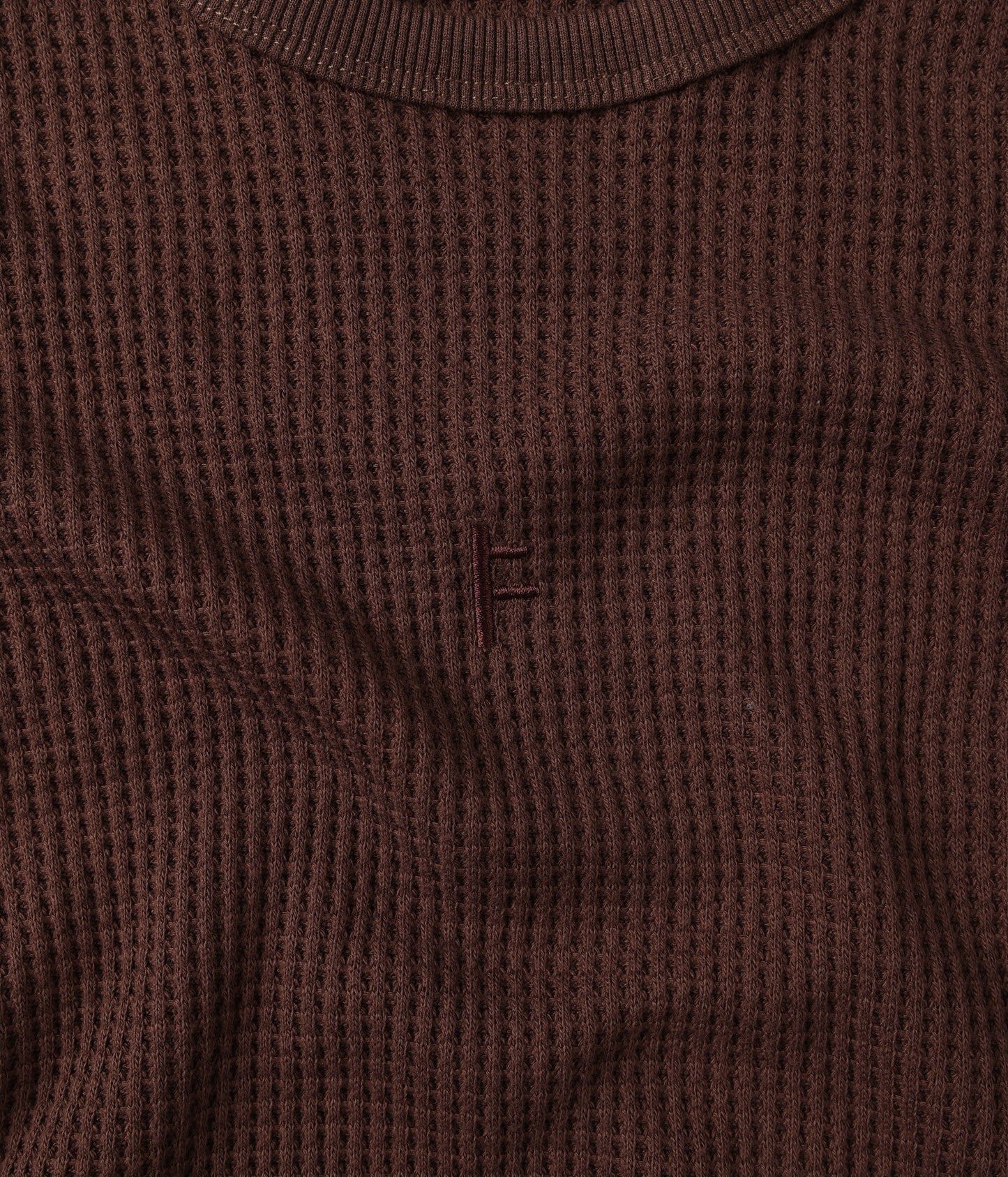 FRANCHISE WAFFLE LS T-SHIRT // CHOC
