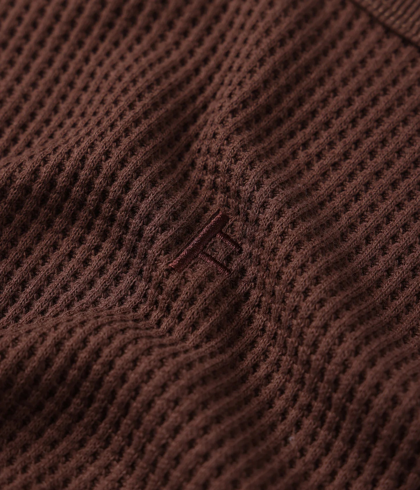 FRANCHISE WAFFLE LS T-SHIRT // CHOC