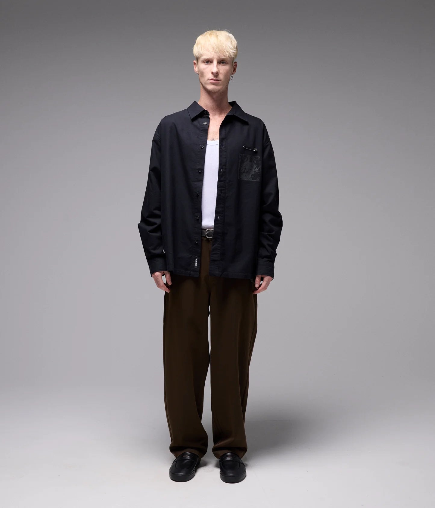 VIVIAN TURMOIL LS SHIRT // BLACK