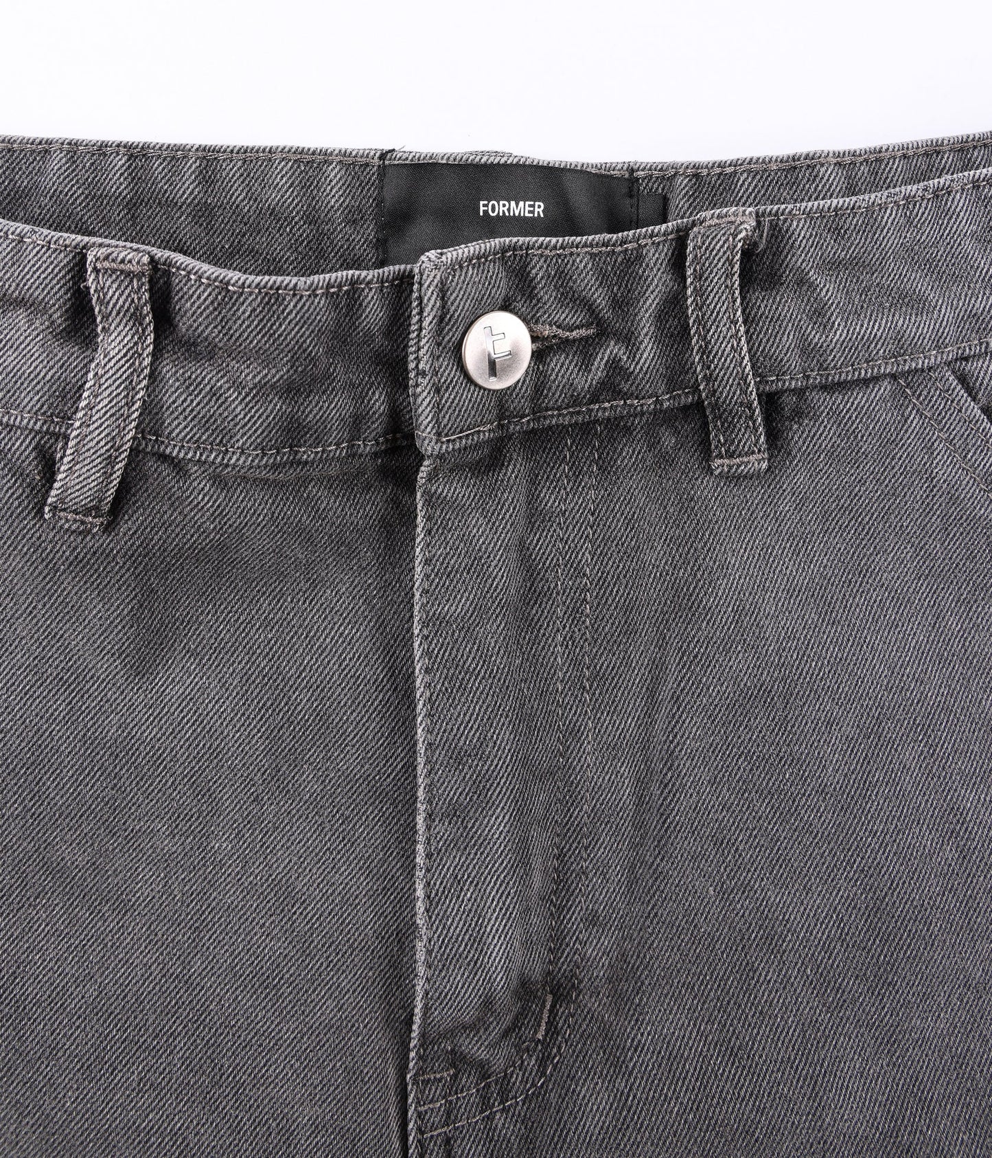 DISTEND VT DENIM 20.5" CARPENTER SHORT // WASHED GREY