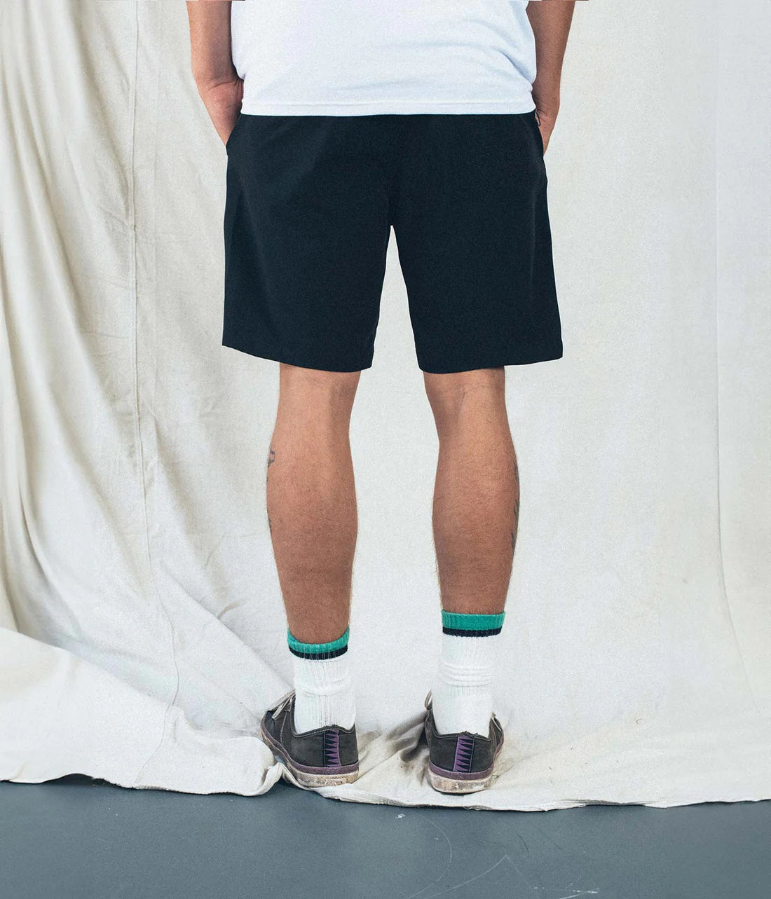 SWANS TRIBAL SWIM TRUNK // BLACK