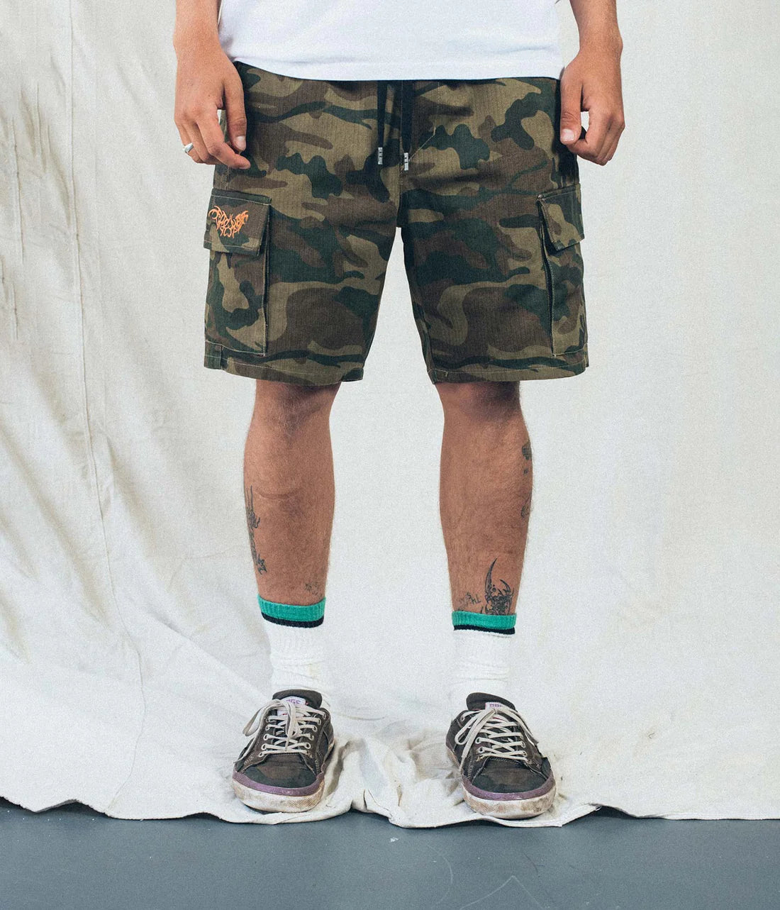 PRAYER CARGO WALKSHORT // WORN CAMO