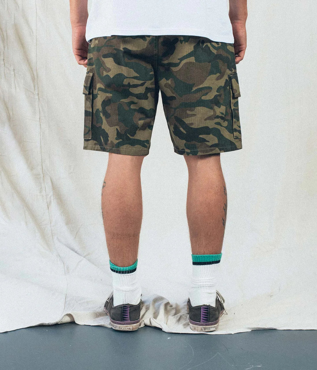 PRAYER CARGO WALKSHORT // WORN CAMO