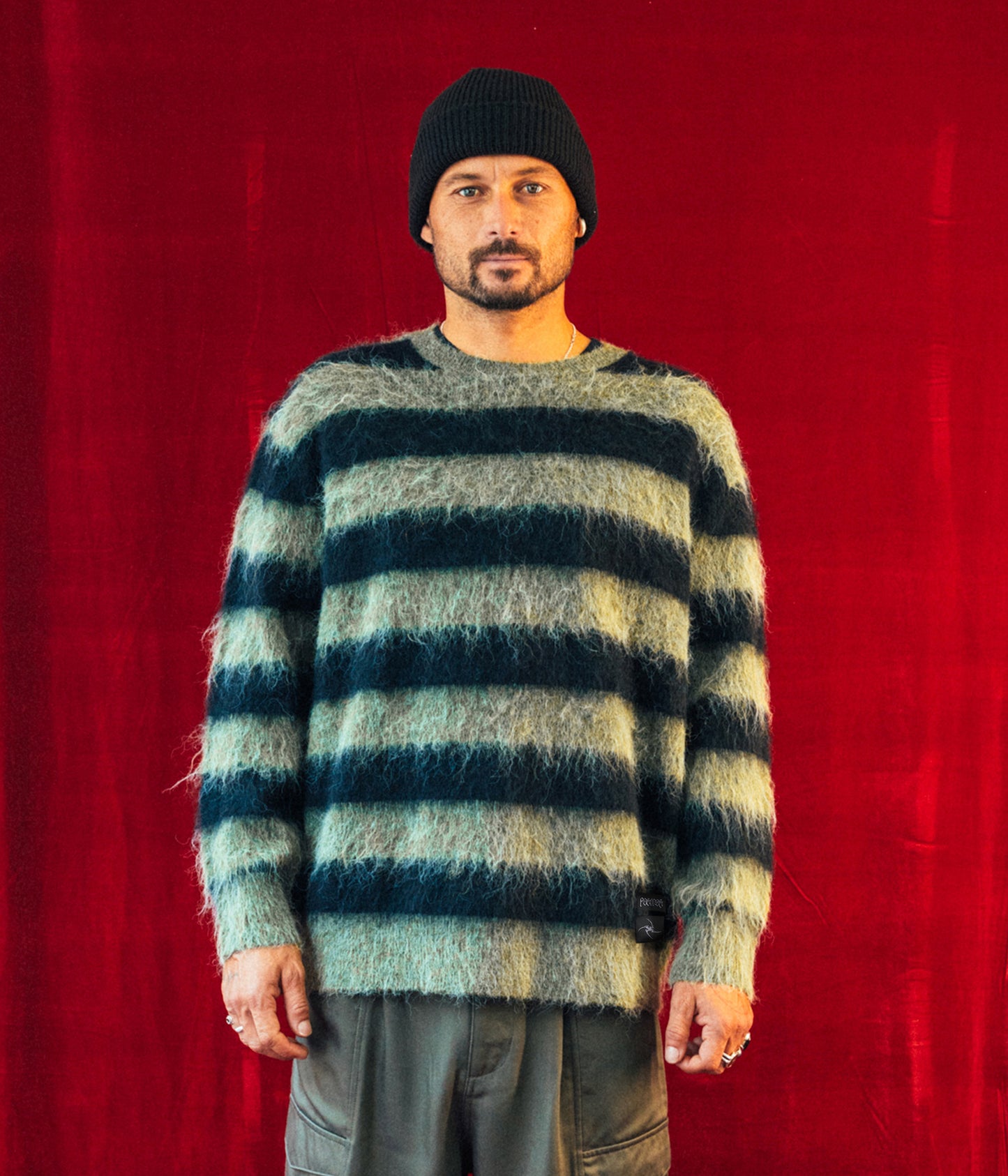 DION STRIPE KNIT // BLACK