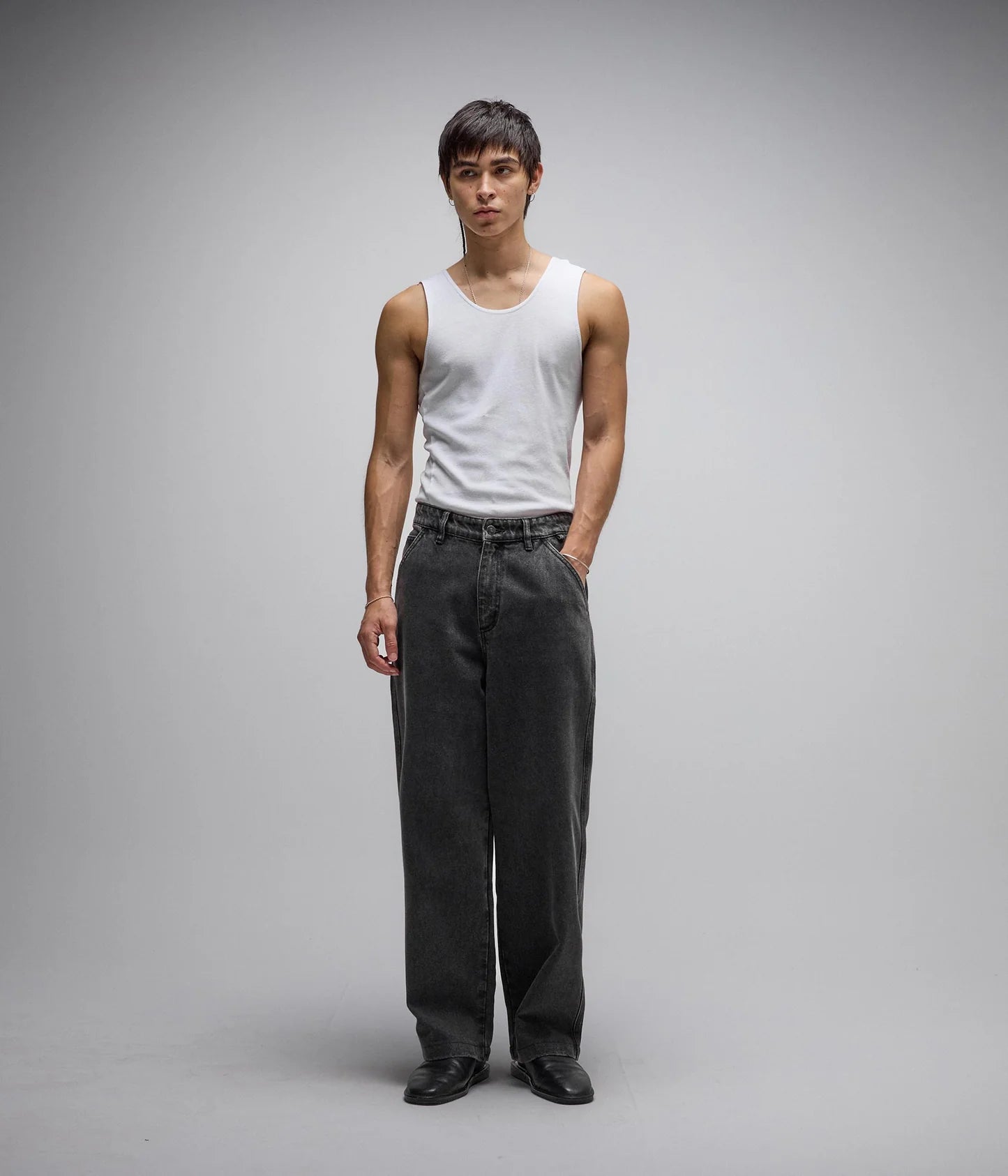 REYNOLDS SLACK DENIM PANT // WASHED BLACK