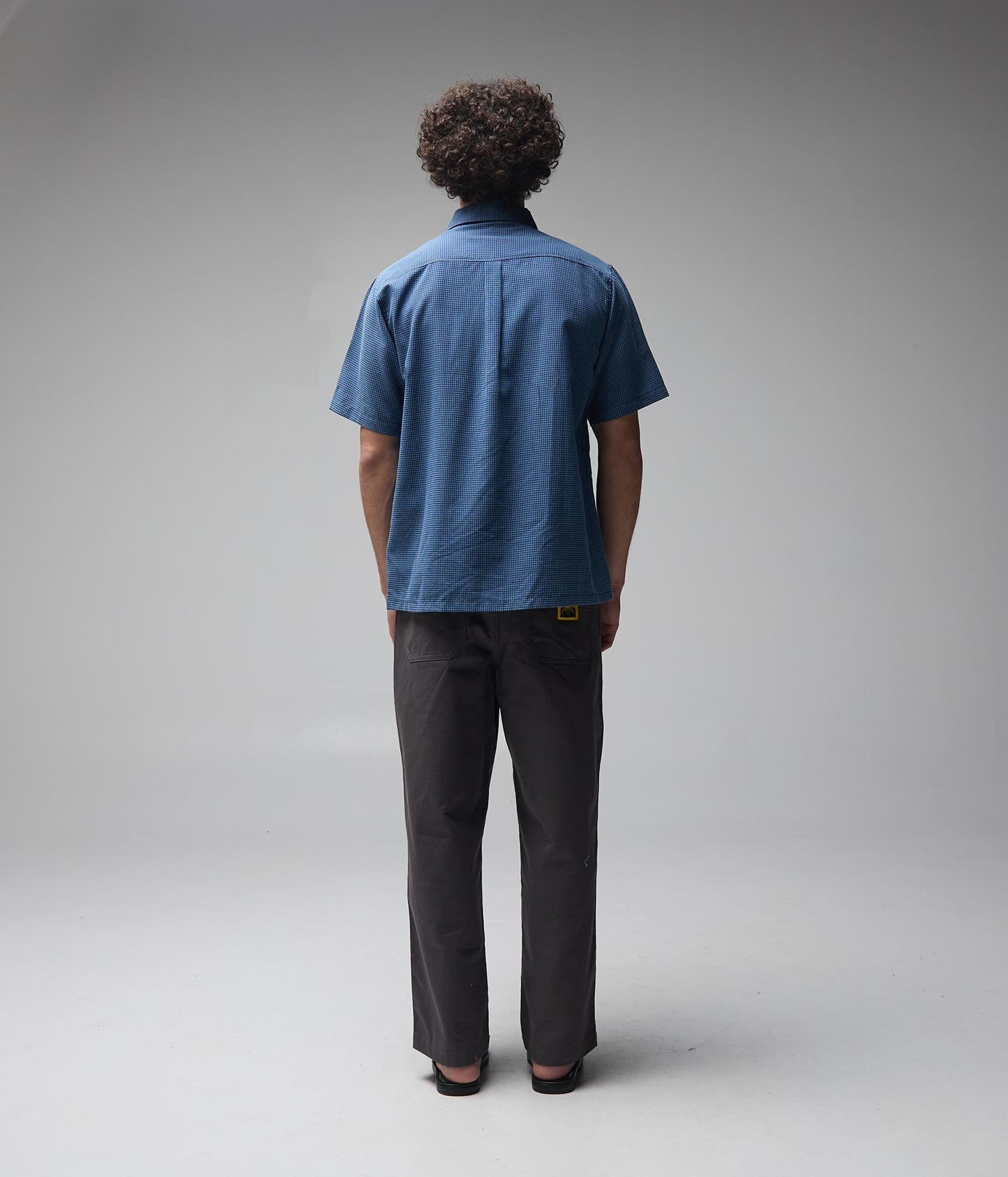 VIVIAN CHECK SS SHIRT // BLUE